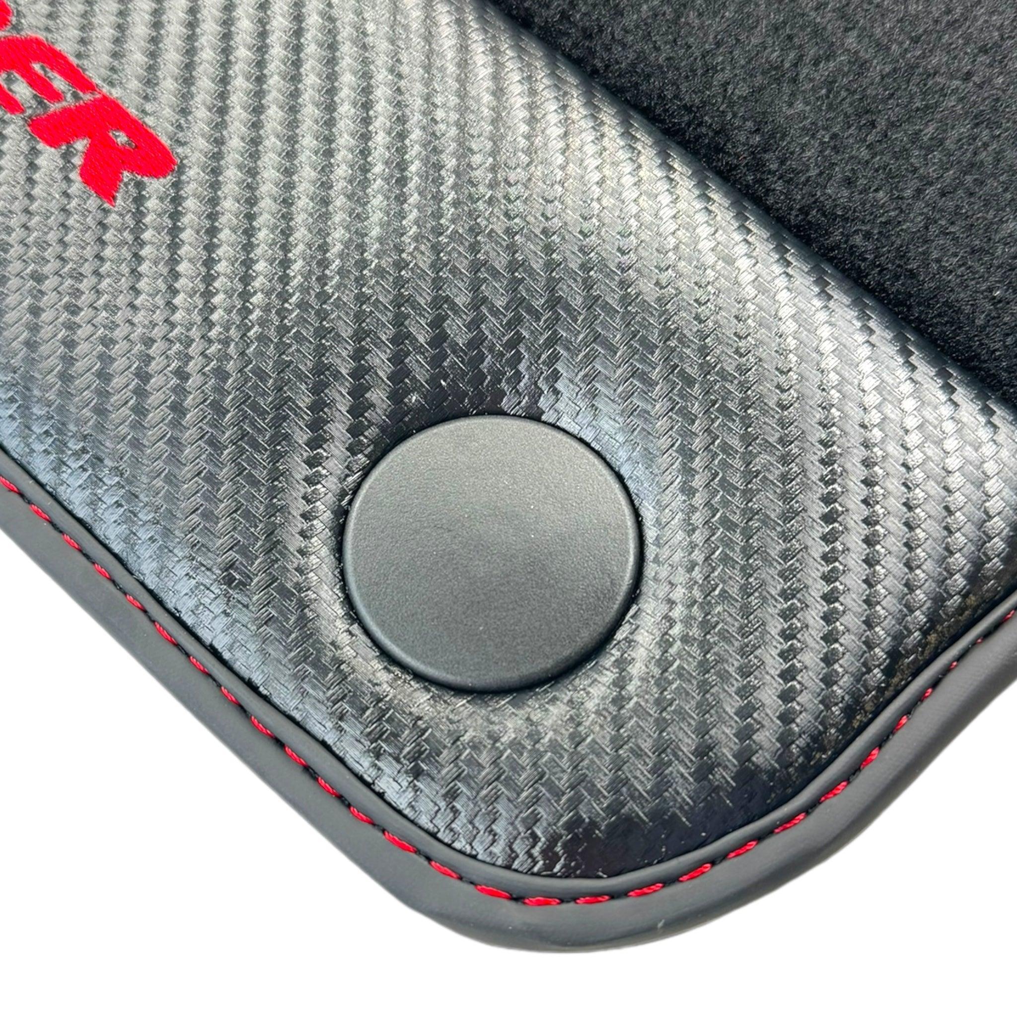 Floor Mats for Ferrari F8 Spider (2019-2022) with Carbon Fiber - AutoWin