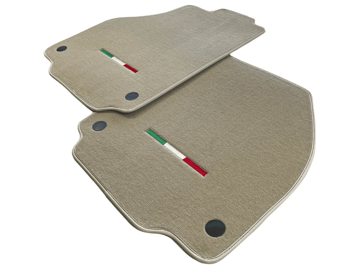 Floor Mats For Ferrari F8 Spider 2019-2023 Beige Italian Edition