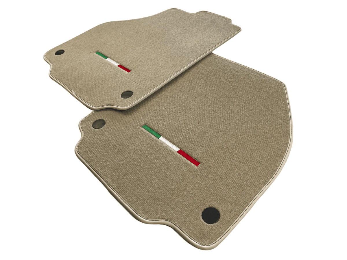 Floor Mats For Ferrari F8 Spider 2019-2023 Beige Italian Edition