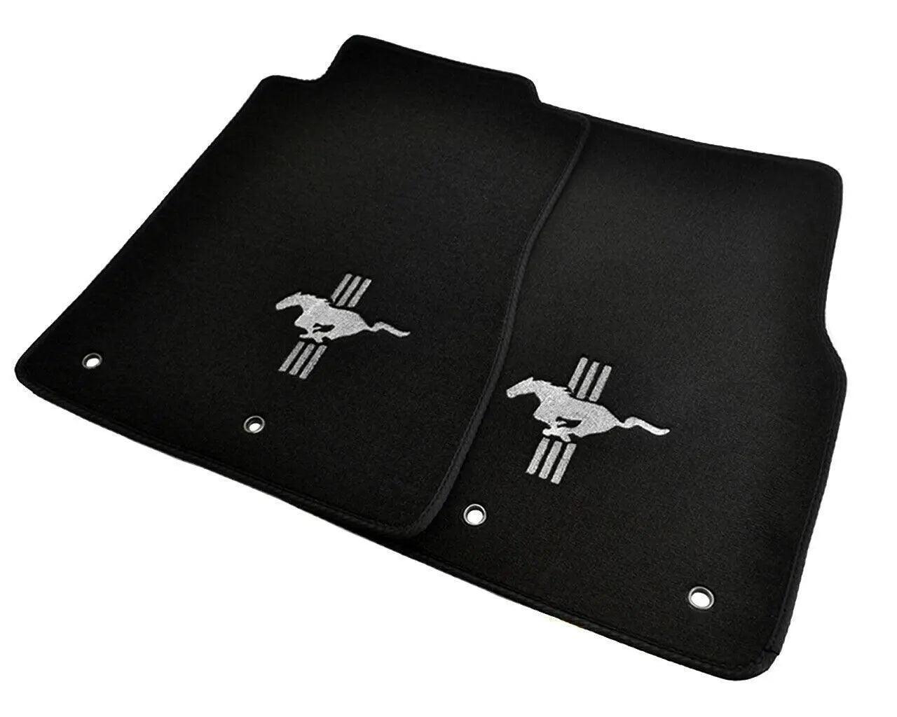Floor Mats For Ford Mustang 2015-2023 With Silver Pony - AutoWin