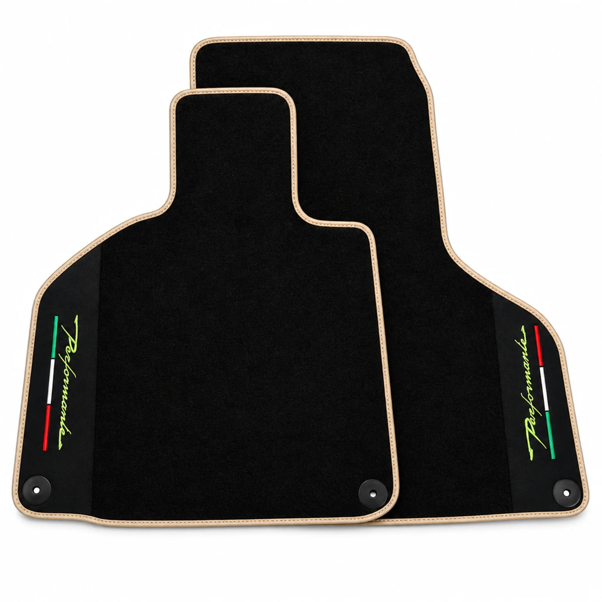 Floor Mats for Lamborghini Huracan Perfomante with Alcantara Leather | Various Trim Colors Beige trim