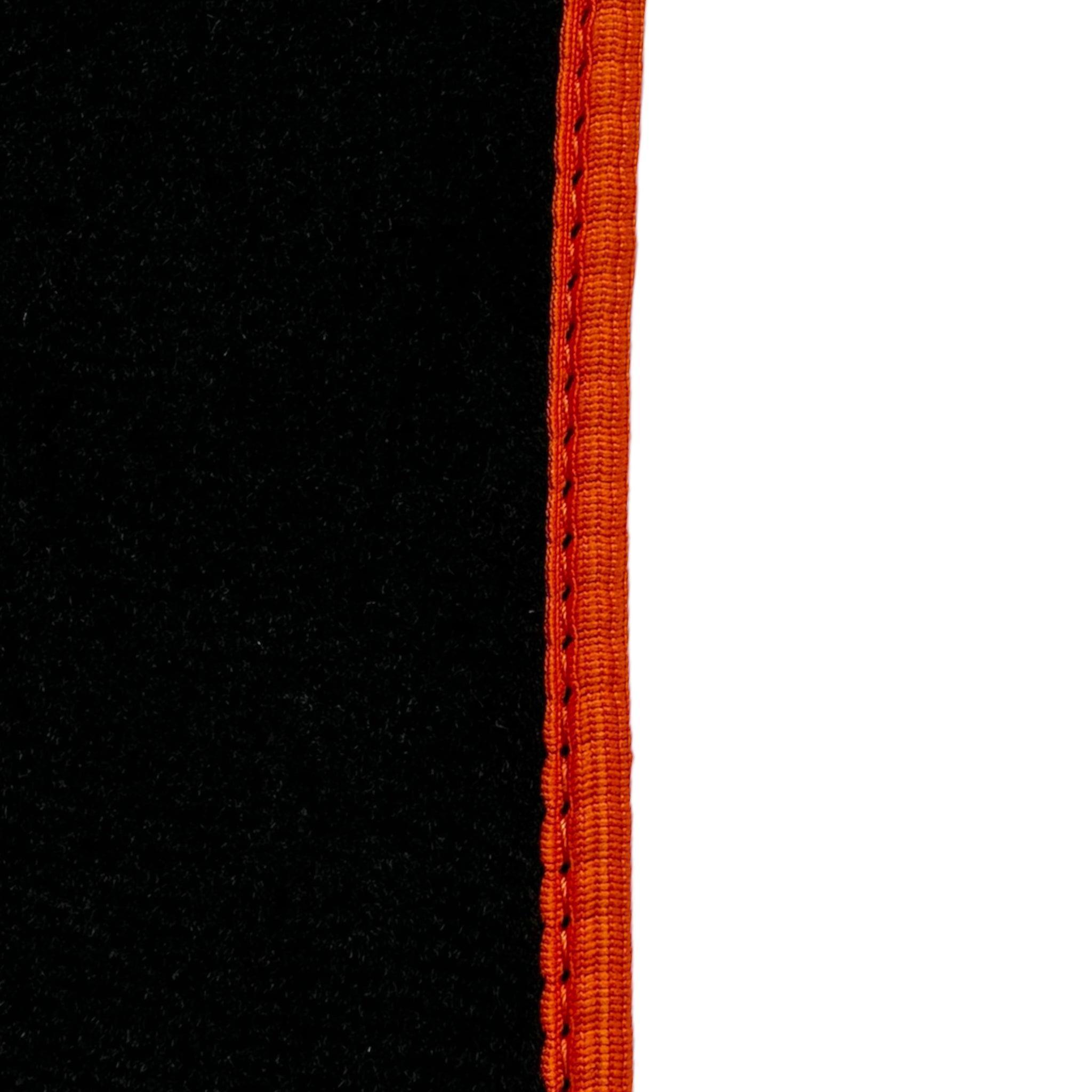 Floor Mats For McLaren 720S Black Tailored With Orange Trim - AutoWin