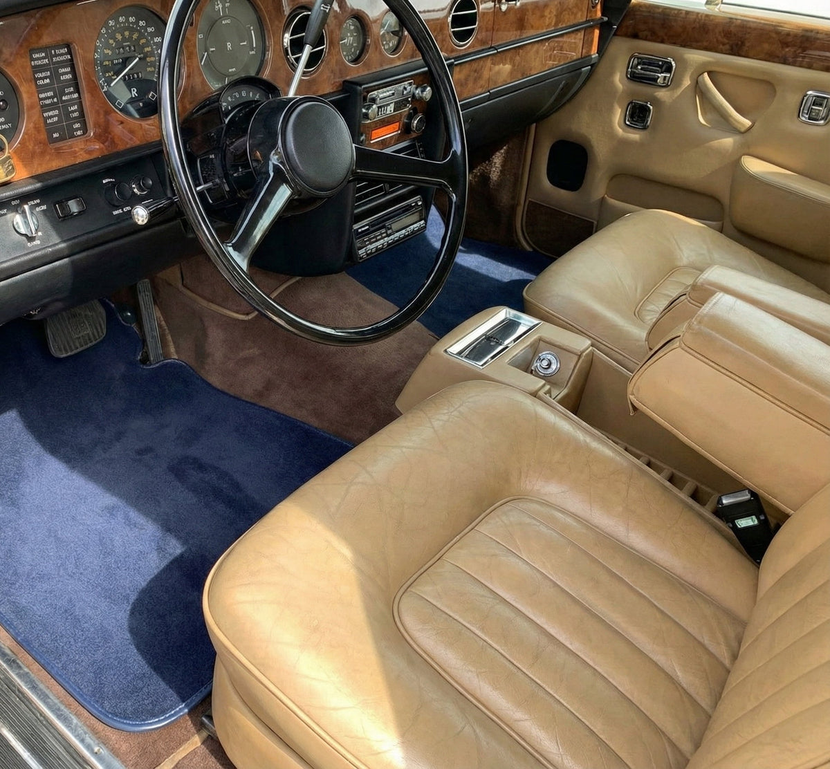 Floor Mats For Rolls Royce Shadow 1965-1977 Dark Blue