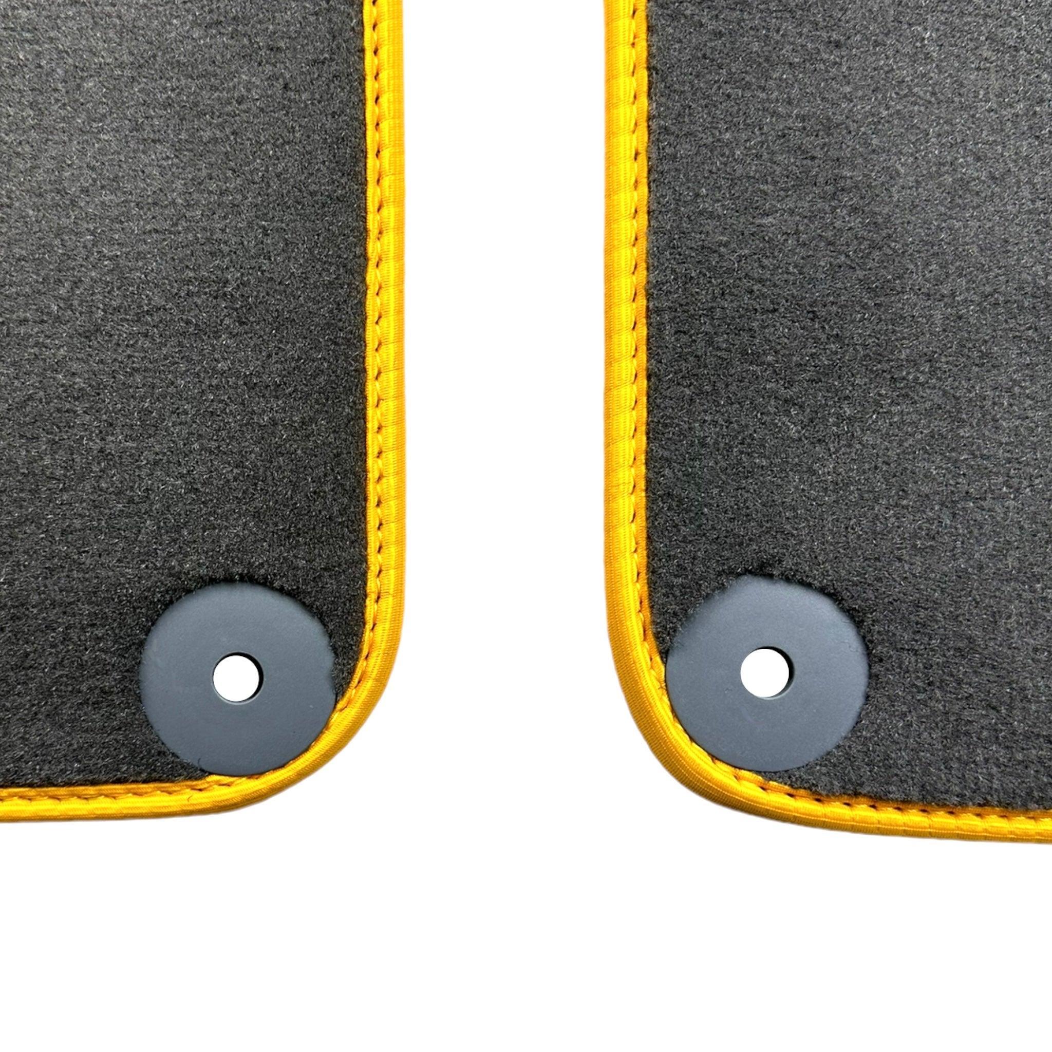 Gray Floor Mats for Lamborghini Huracan EVO (2014-2023) with Yellow Trim - AutoWin