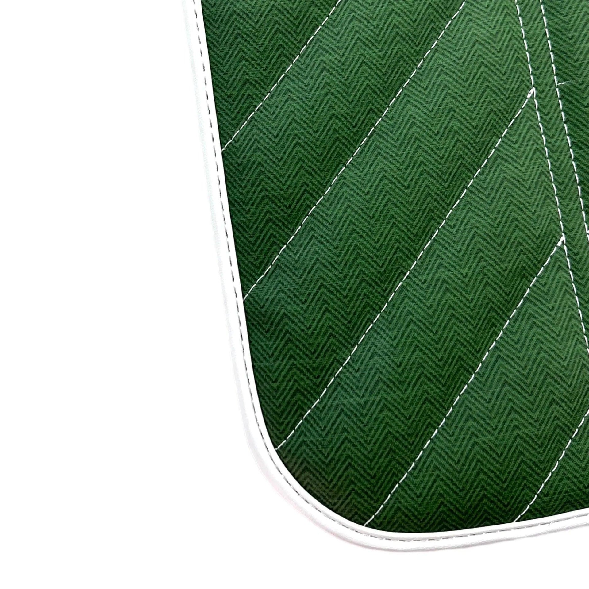 Green Leather Floor Mats For Rolls Royce Black Badge Dawn Rr6 2016-2023 - AutoWin