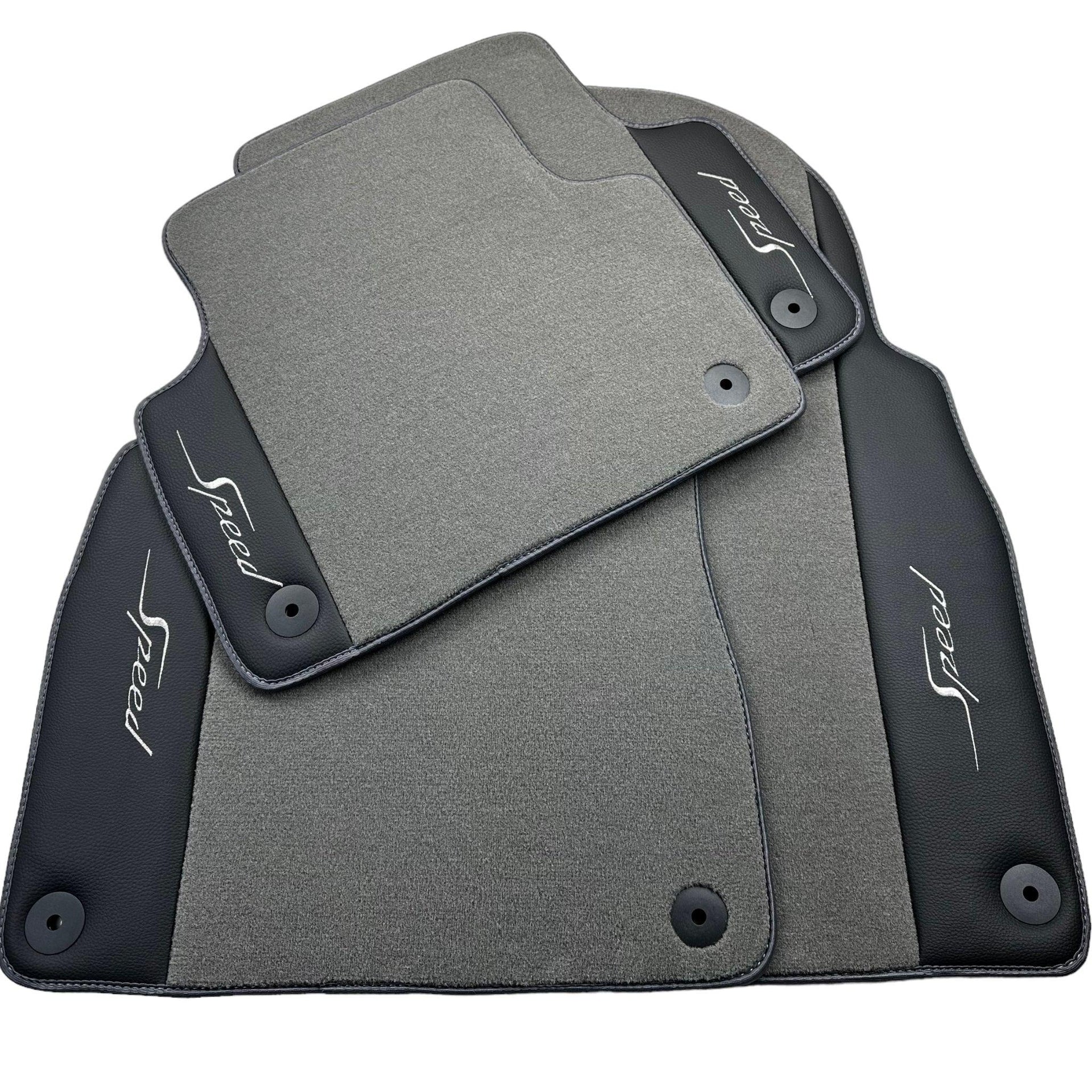 Grey Floor Mats For Bentley Flying Spur (2005-2013) with Leather - AutoWin