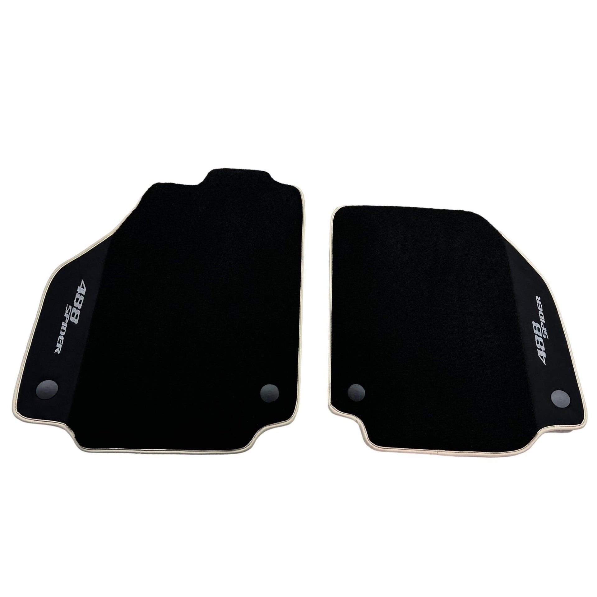 Black Floor Mats For Ferrari 488 Spider 2015-2022 - AutoWin