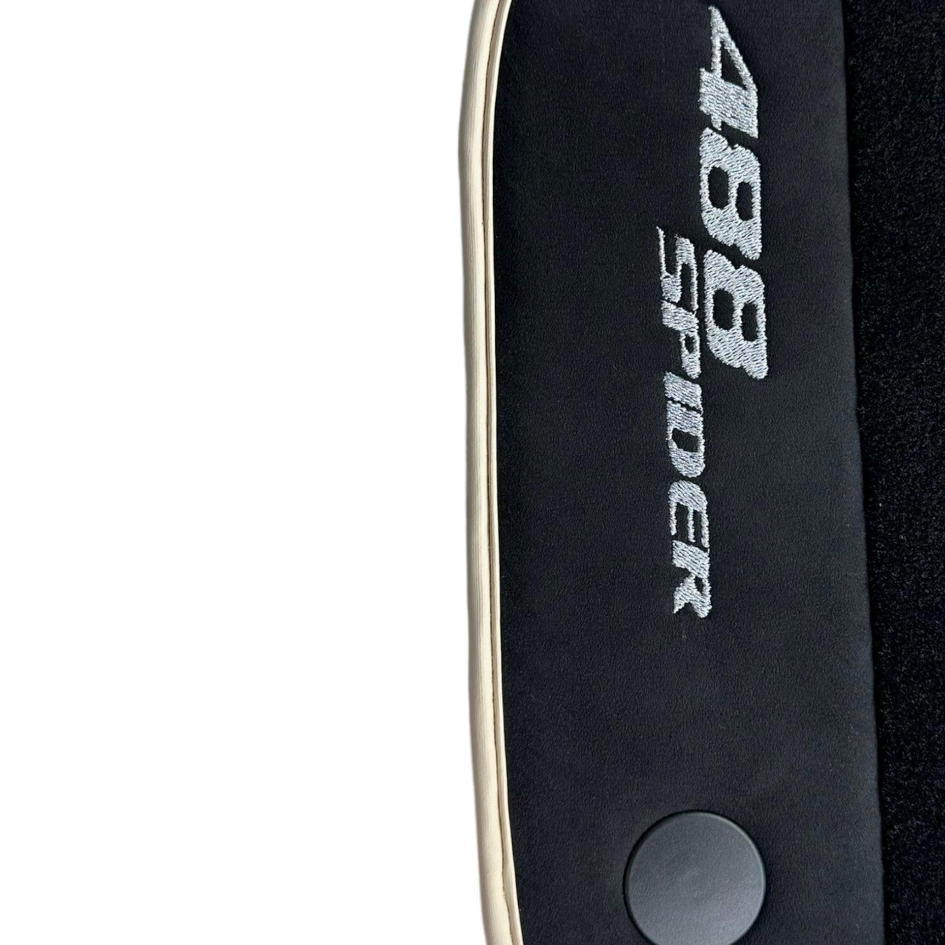 Black Floor Mats For Ferrari 488 Spider 2015-2022 - AutoWin