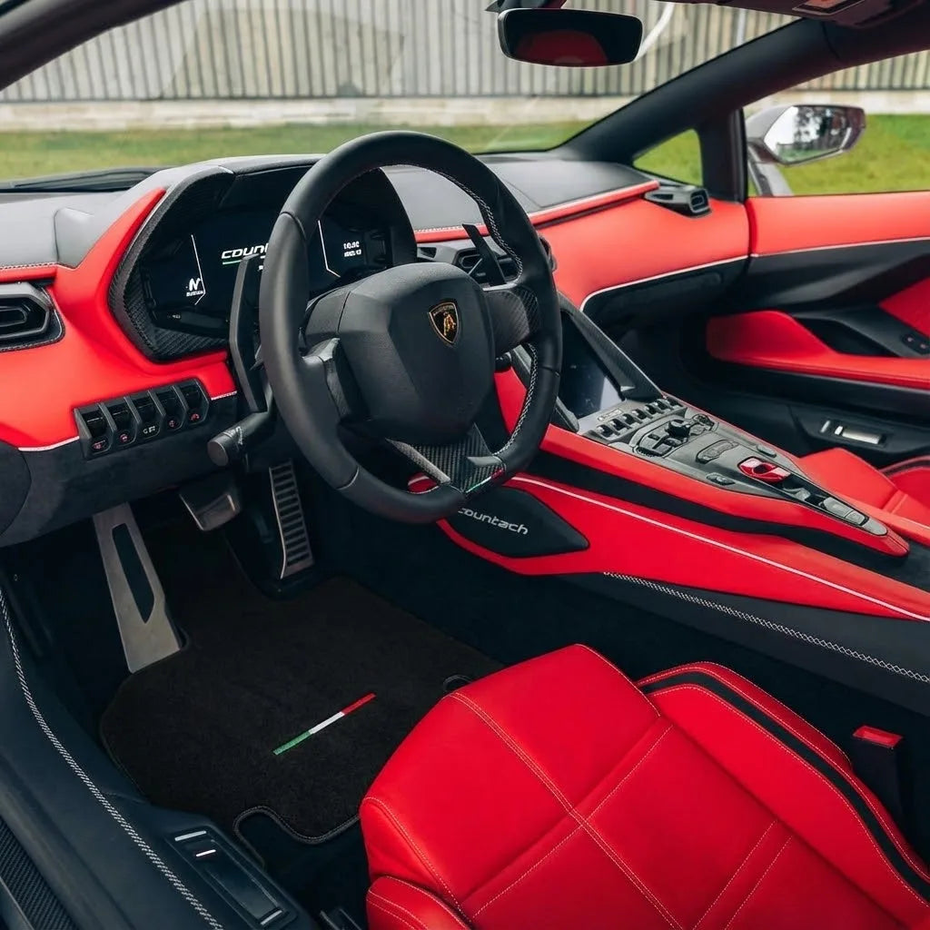 Interior look of floor mats for Lamborghini Countach