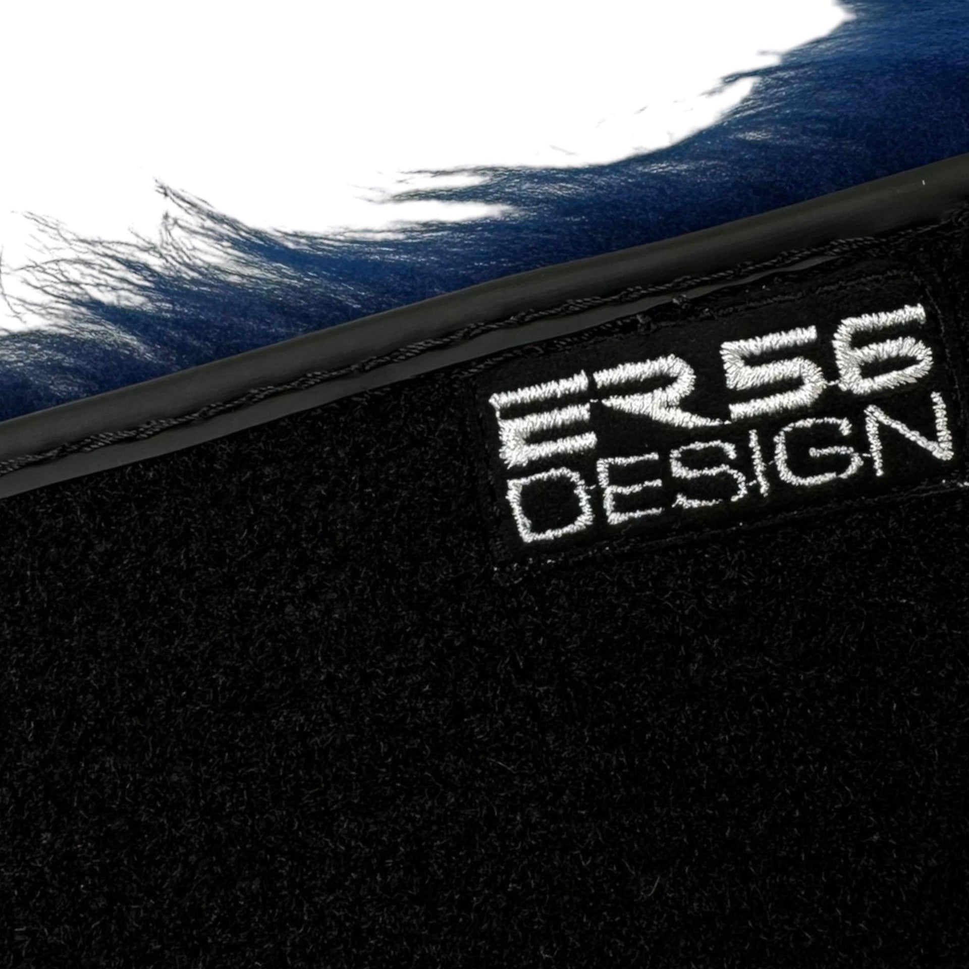 Navy Blue Sheepskin Floor Mats for Rolls Royce Phantom VIII (2017-2024) | ER56 Design - AutoWin