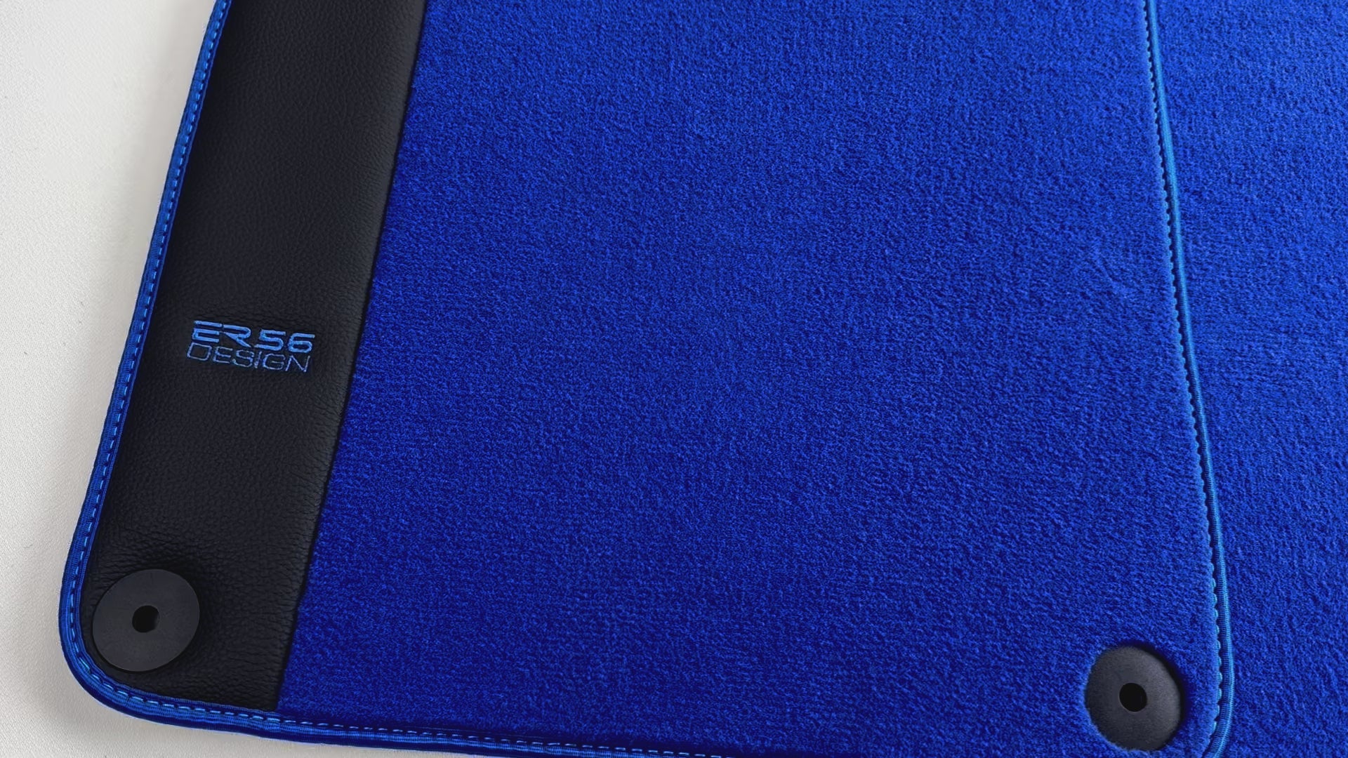 Light Blue Floor Mats for Porsche 981 Boxster (2013-2016) with Leather - AutoWin