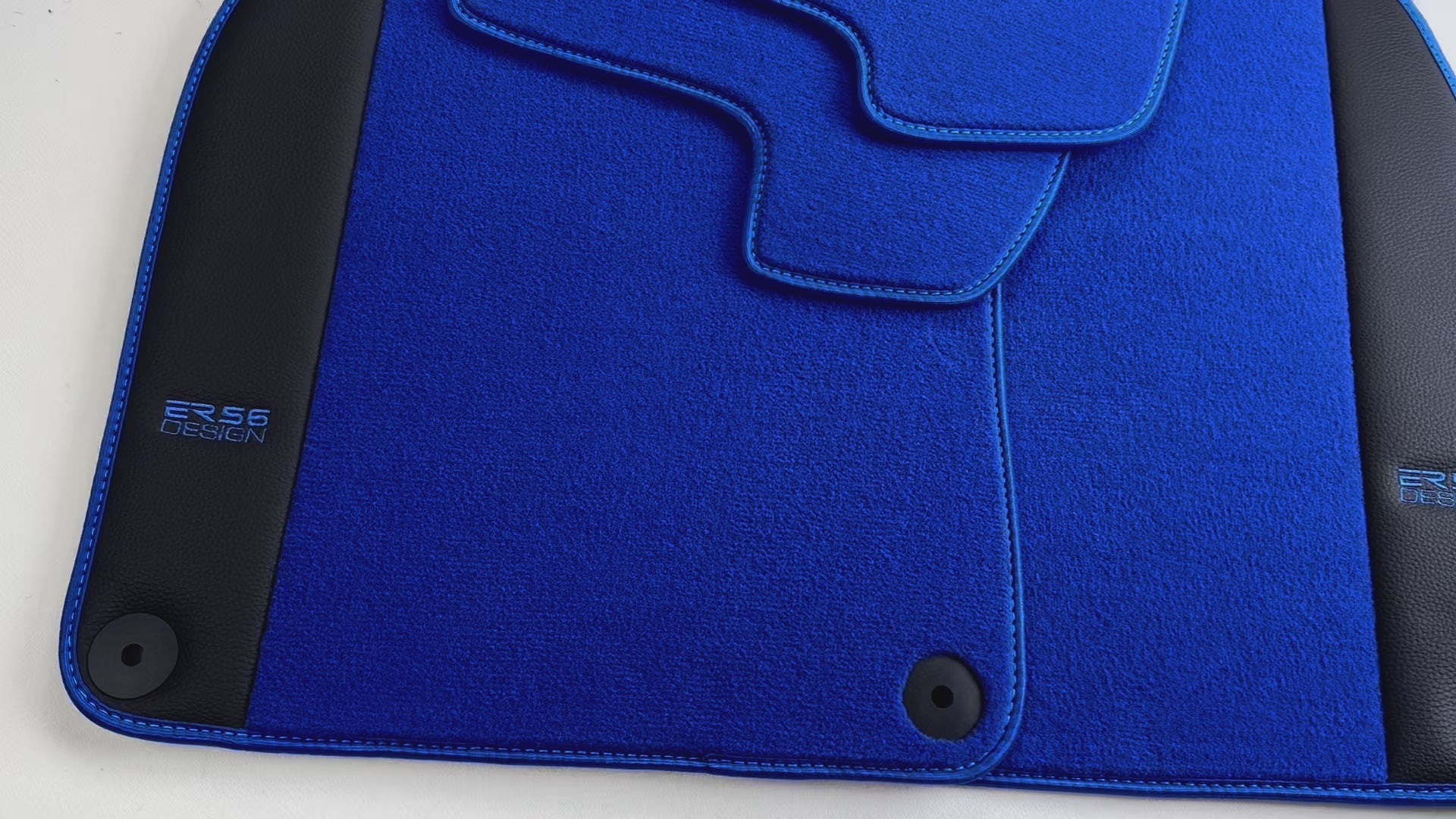 Light Blue Floor Mats for Porsche Panamera (2009-2016) with Leather - AutoWin