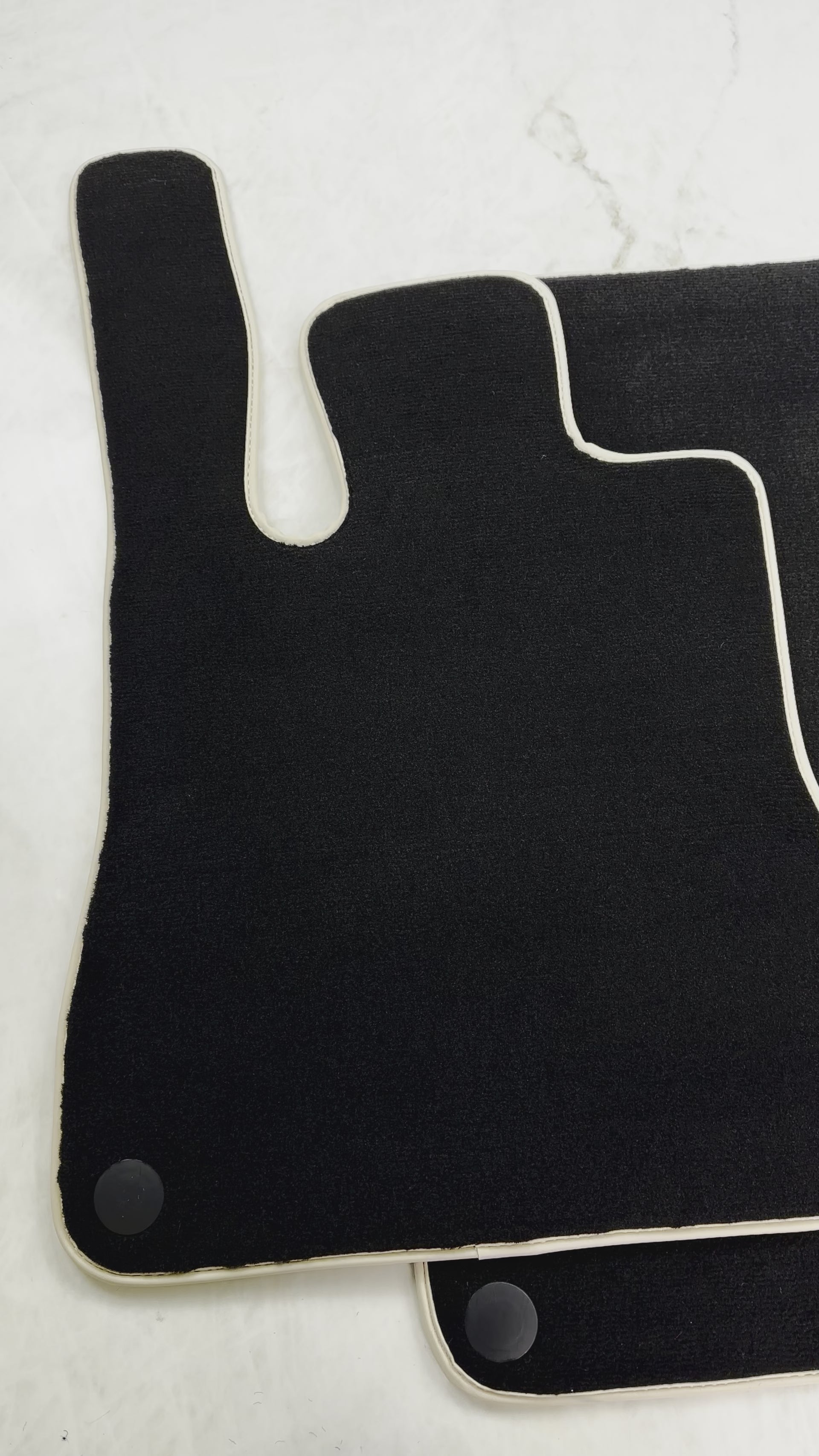 Black Floor Mats For Mercedes-Benz SL-Class R231 (2012-2022) Beige Trim - AutoWin