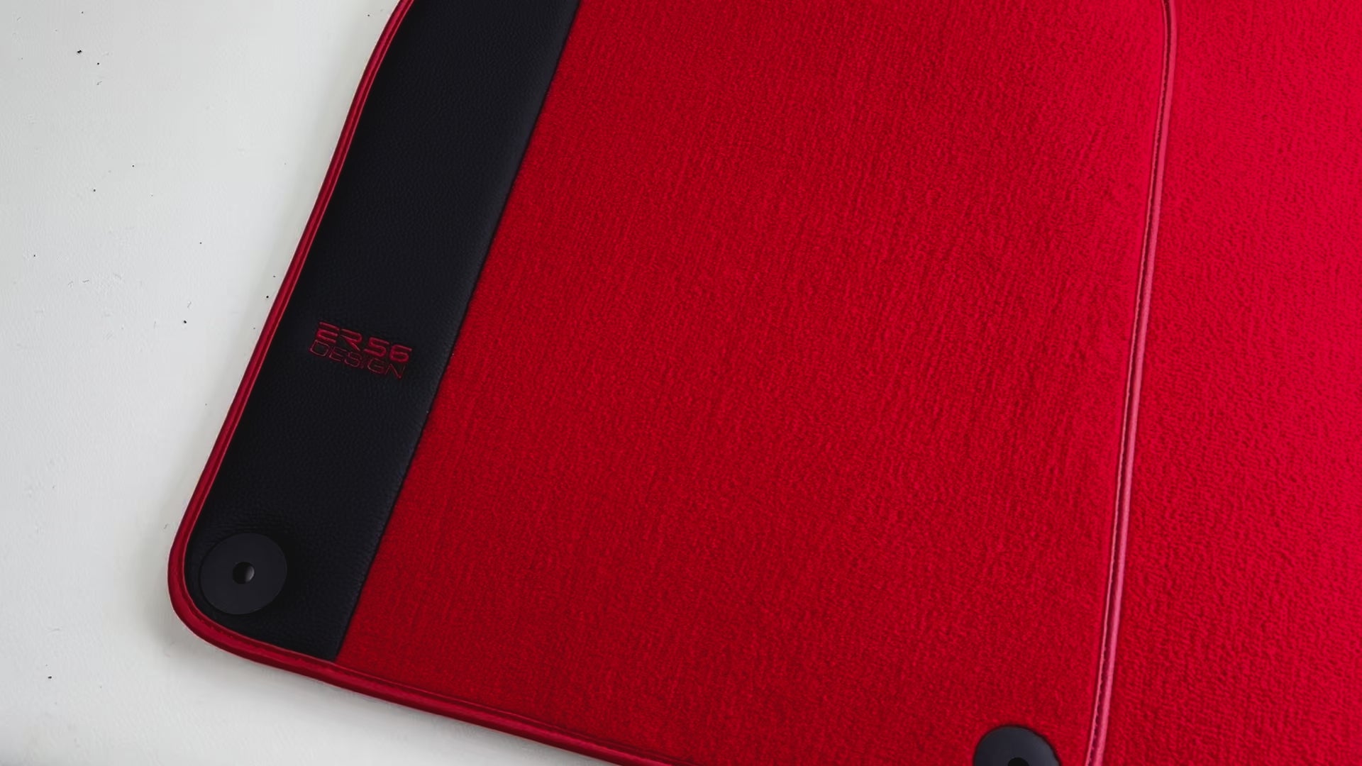 Red Floor Mats for Porsche 718 Boxster (2016-2023) with Leather - AutoWin