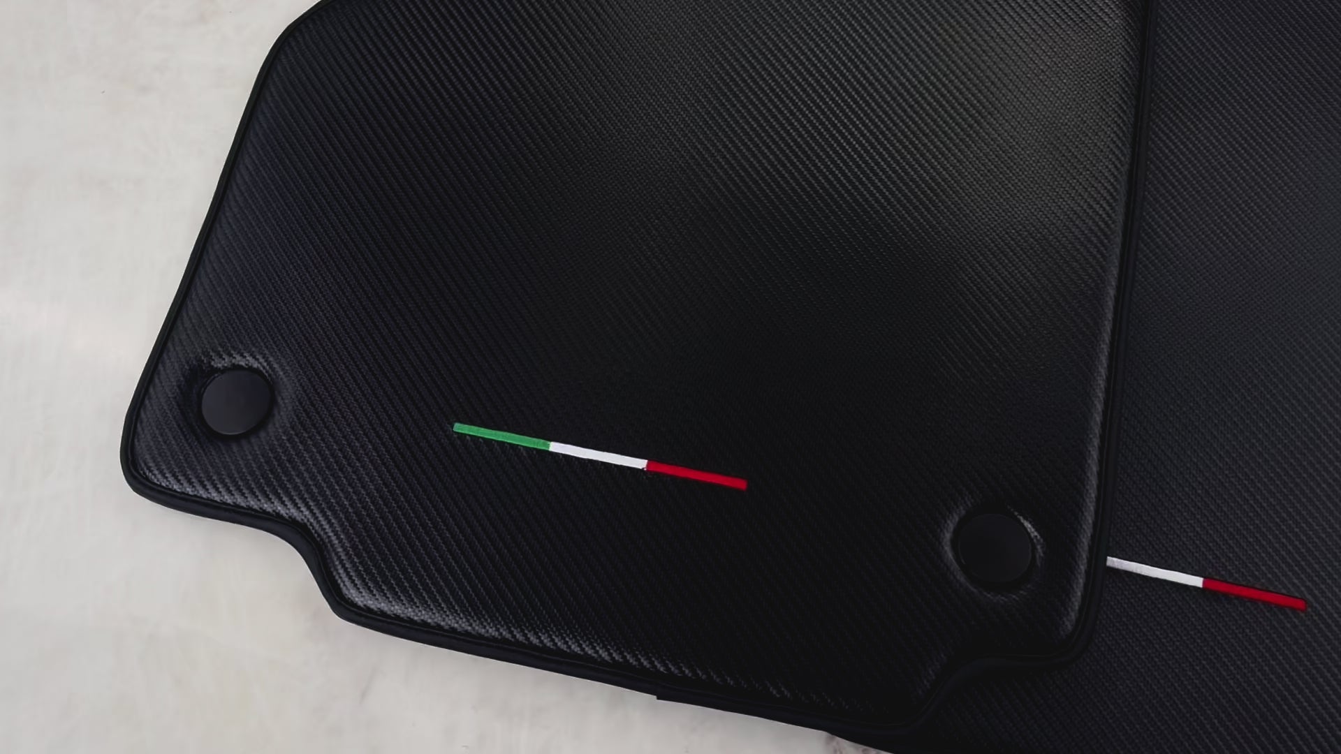 Floor Mats for Ferrari 458 Italia (2009-2015) Carbon Fiber Leather Autowin Brand Italian Edition - AutoWin