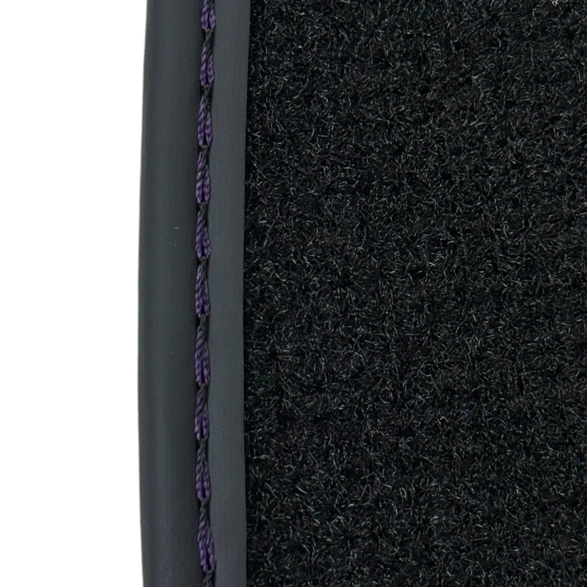 Purple Leather Black Floor Mats for Lamborghini Urus | Black Trim - AutoWin