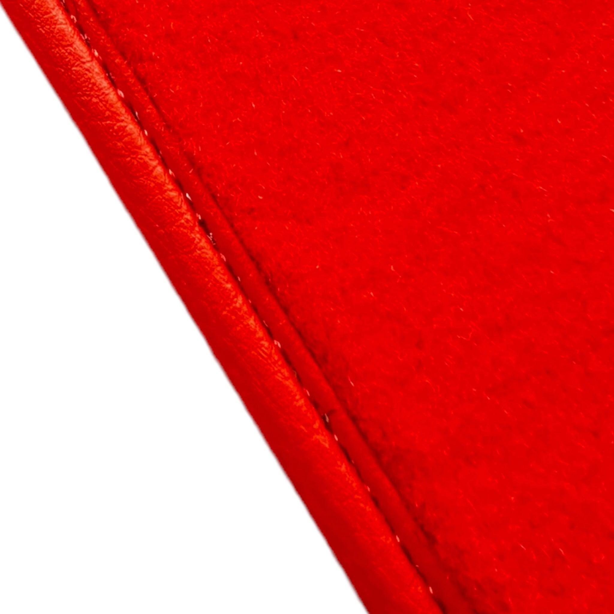Red Floor Mats For Bentley Flying Spur (2005-2013) with Alcantara Leather - AutoWin