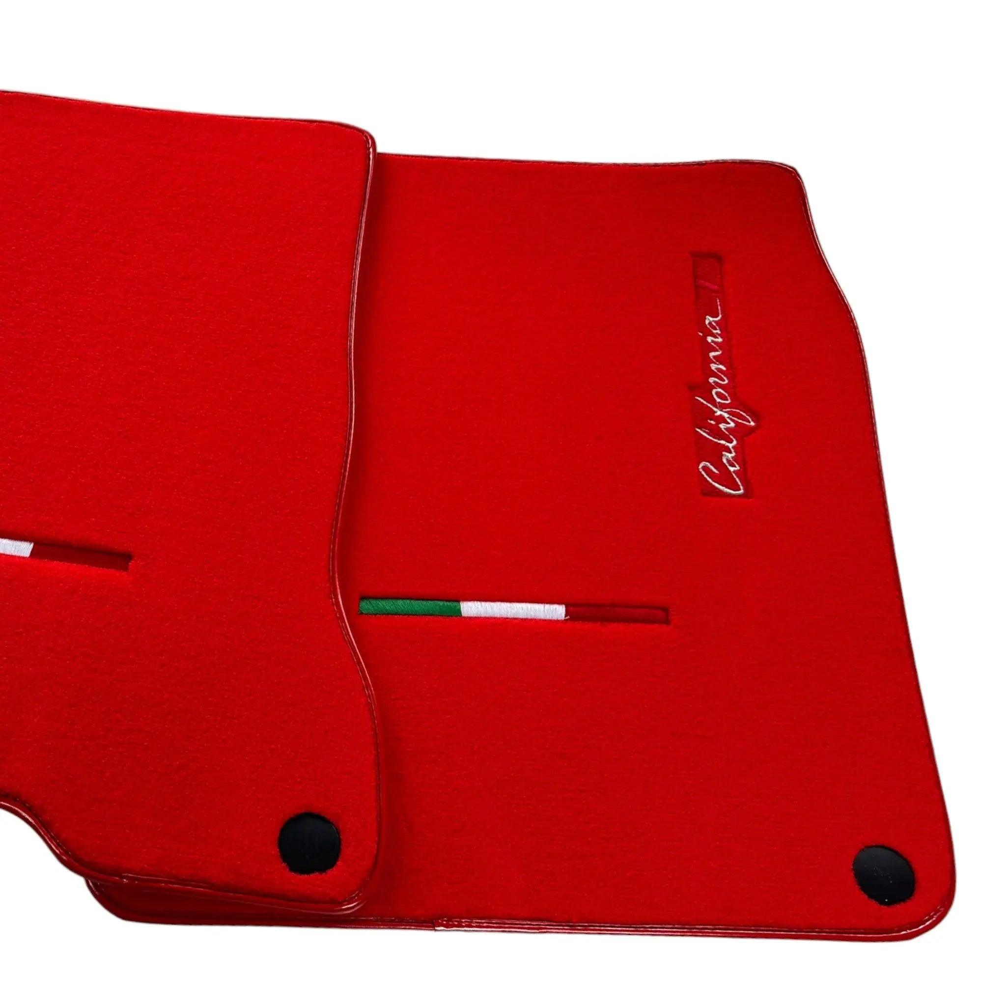 Red Floor Mats For Ferrari California T 2015–2018 - AutoWin
