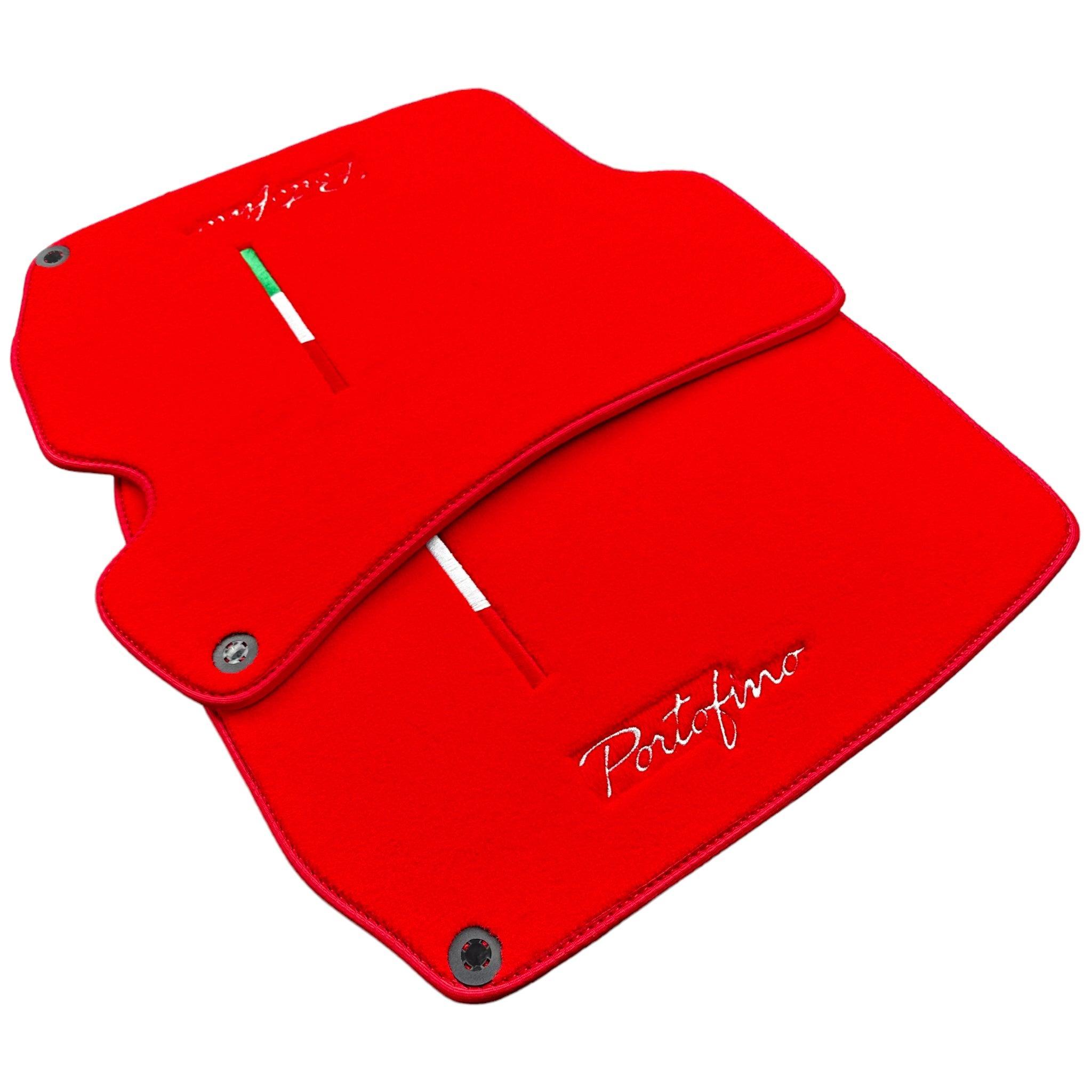 Red Floor Mats for Ferrari Portofino (2018-2023) Italian Edition - AutoWin