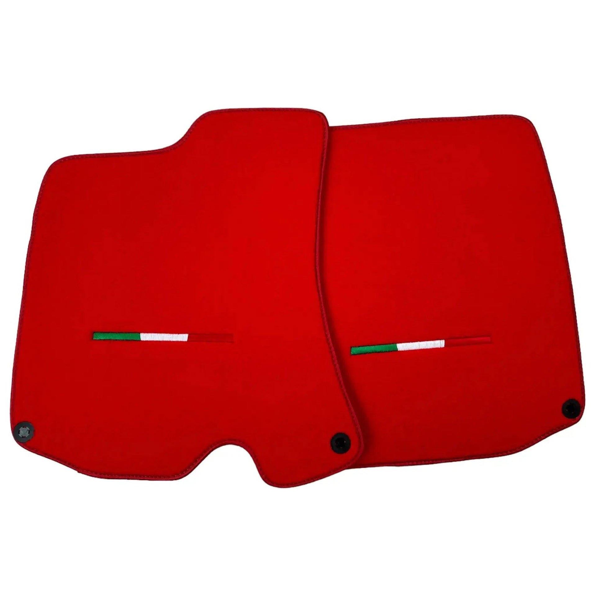 Red Floor Mats For Ferrari Roma (2021-2024) Italian Edition - AutoWin