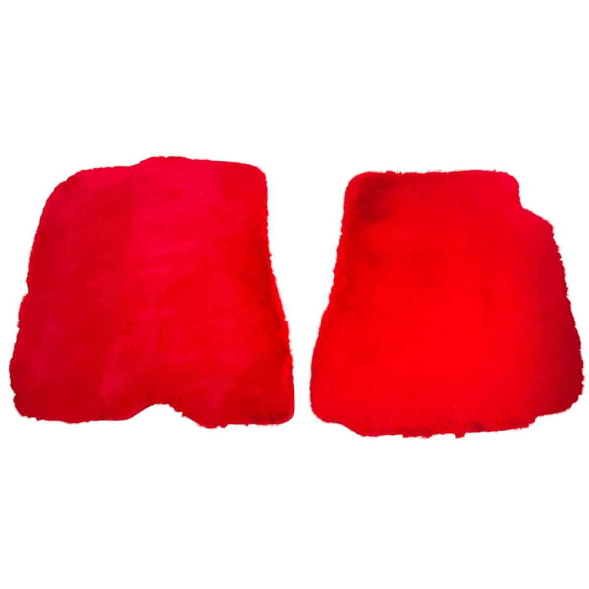 Red Sheepskin Floor Mats for Ferrari Portofino (2018-2023)