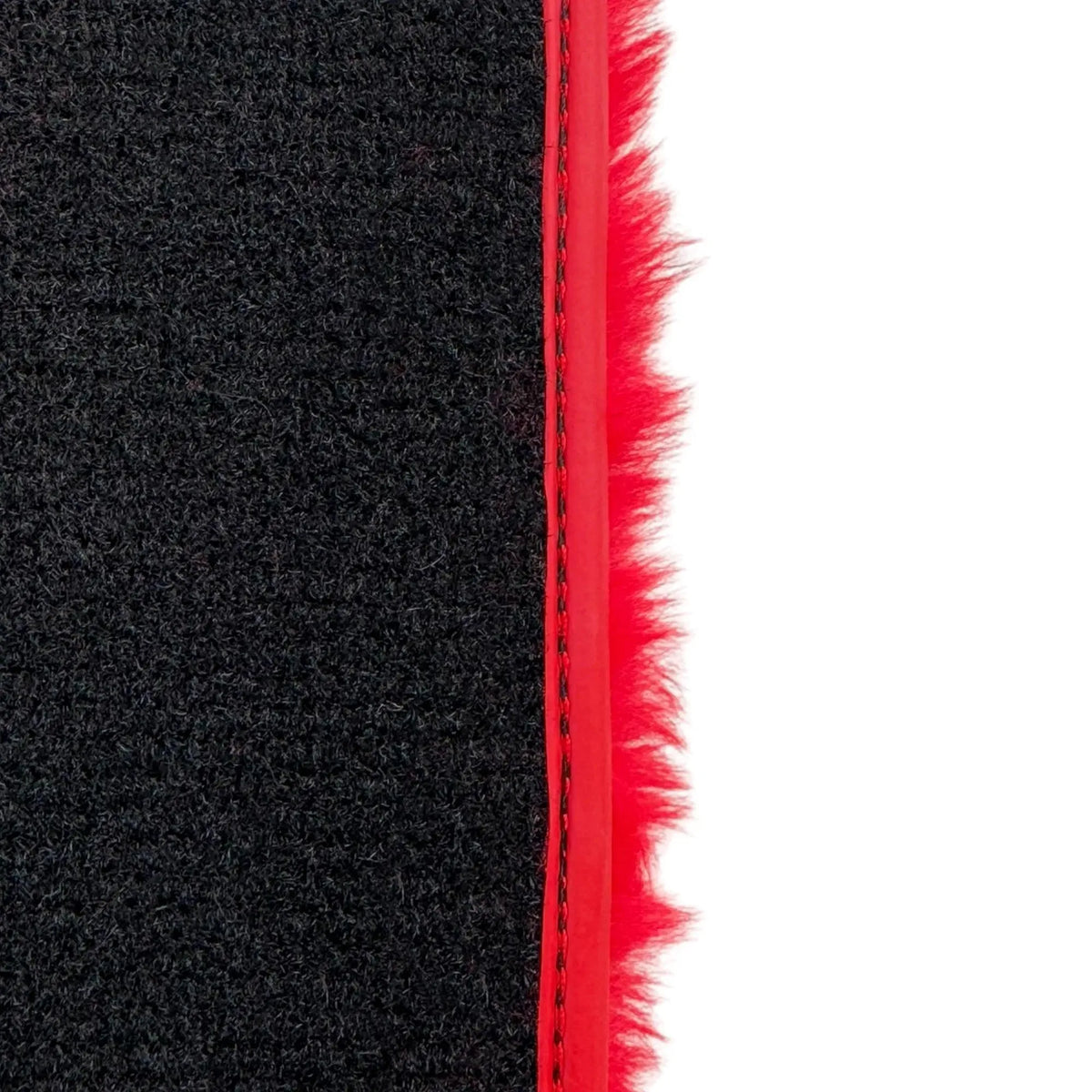 Red Sheepskin Floor Mats for Ferrari Roma (2021-2027)