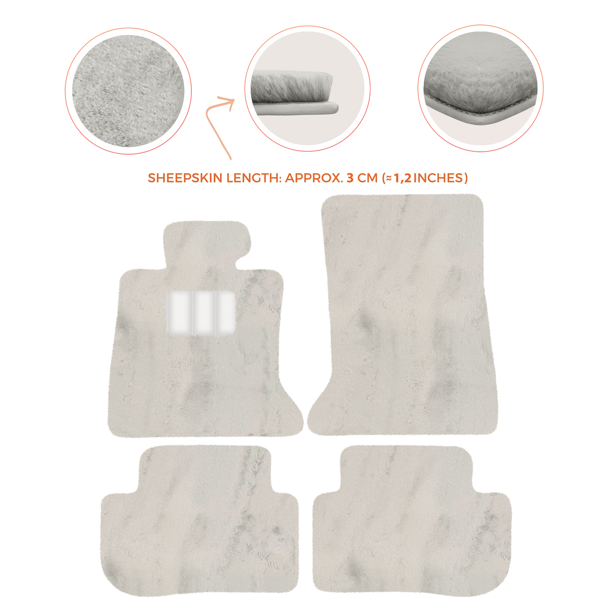 Premium Sheepskin Floor Mats for Rolls-Royce Ghost Series I RR2