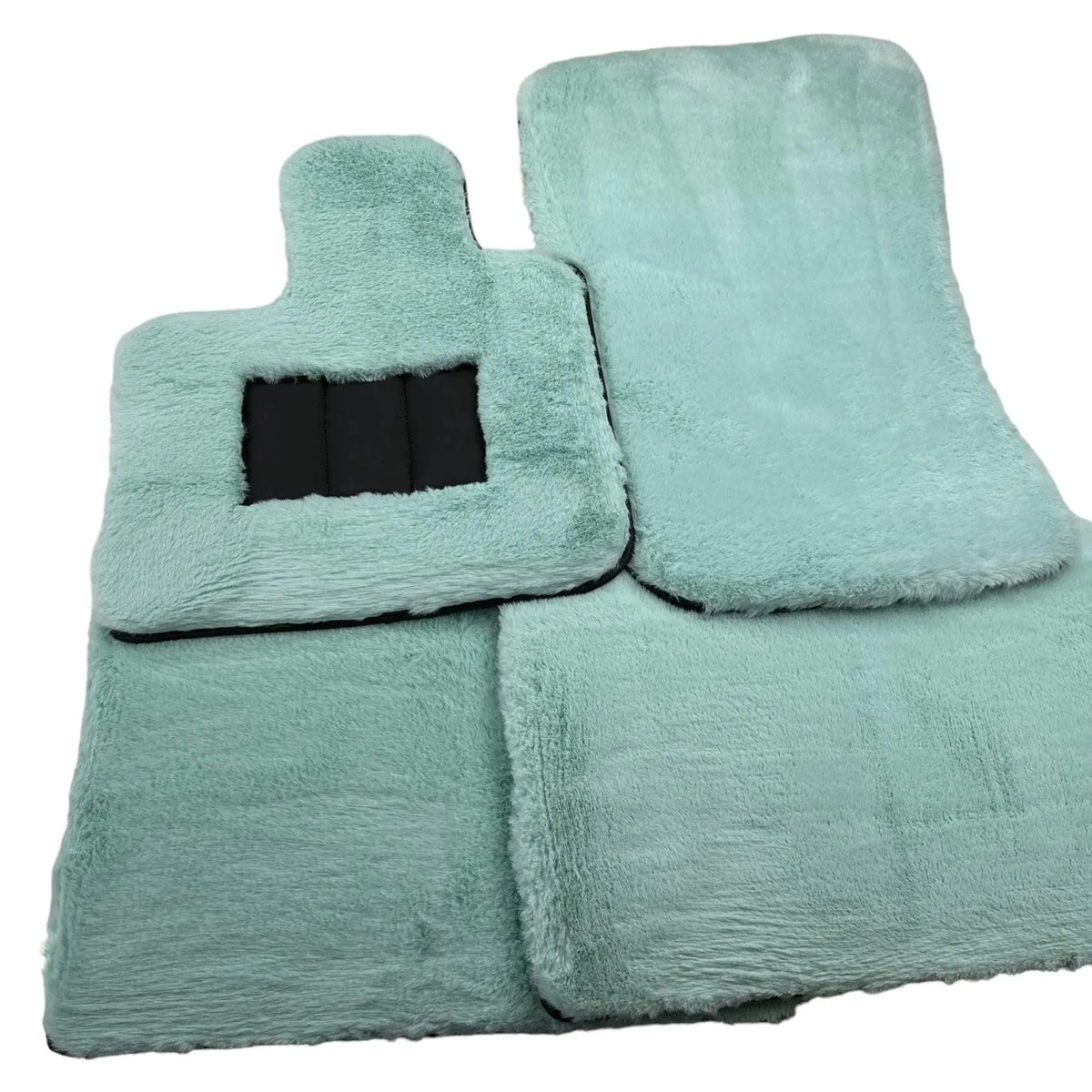 Tiff Blue Sheepskin Floor Mats for Rolls Royce Phantom VIII (2017-2024) ER56 Design Brand