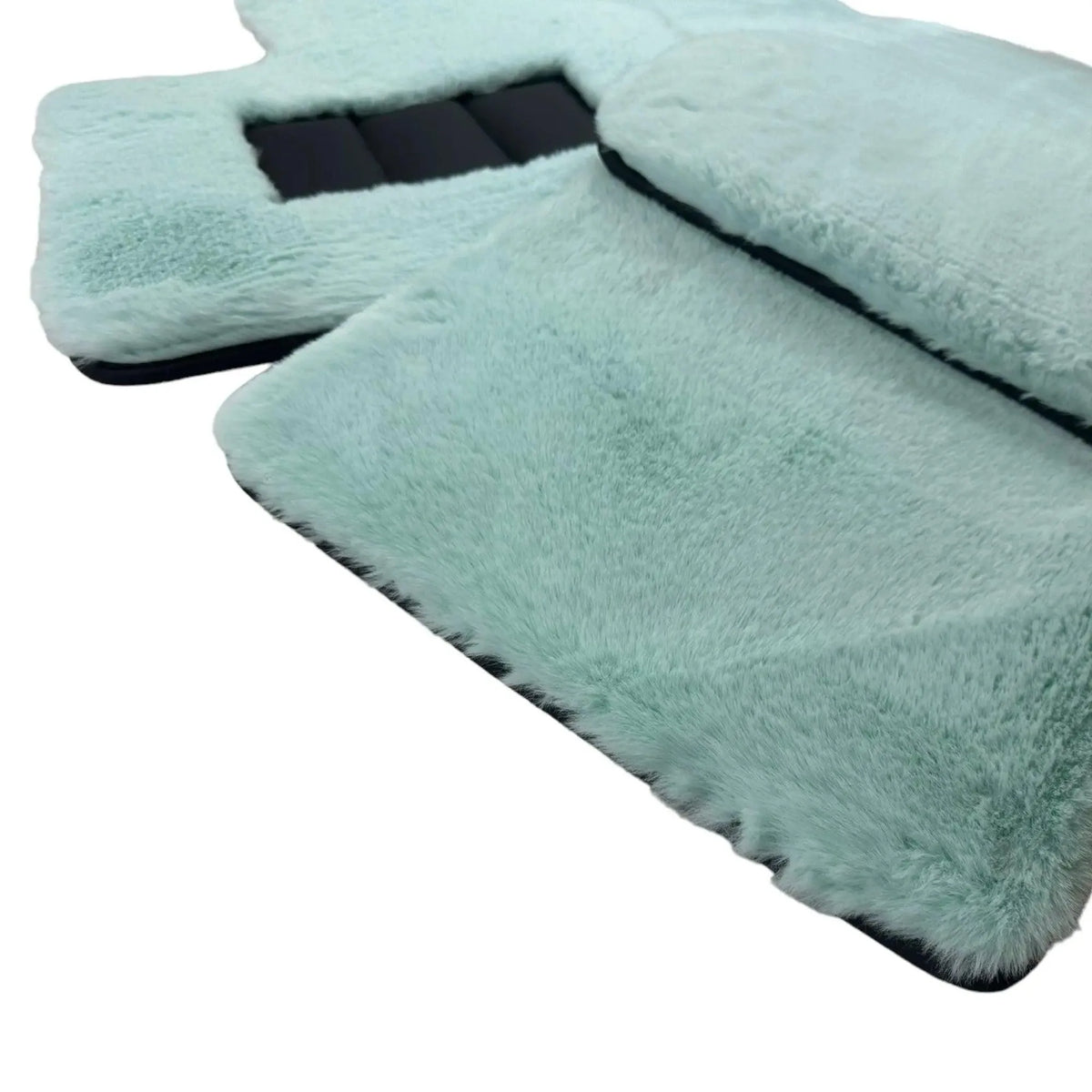 Tiff Blue Sheepskin Floor Mats for Rolls Royce Phantom VIII (2017-2024) ER56 Design Brand