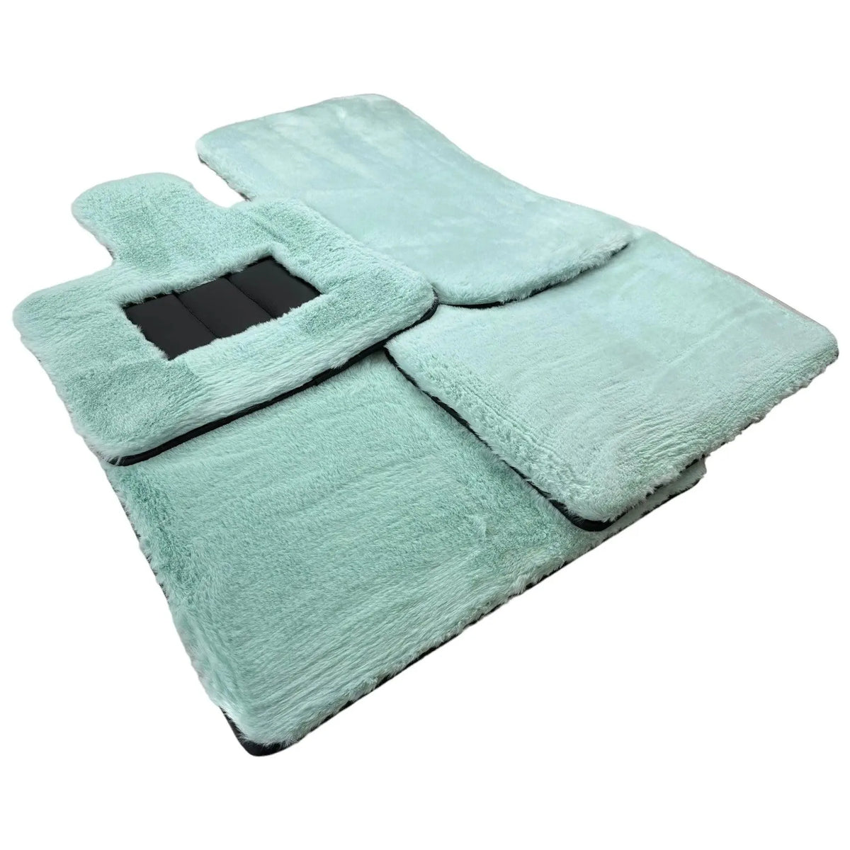 Tiff Blue Sheepskin Floor Mats for Rolls Royce Phantom VIII (2017-2024) ER56 Design Brand