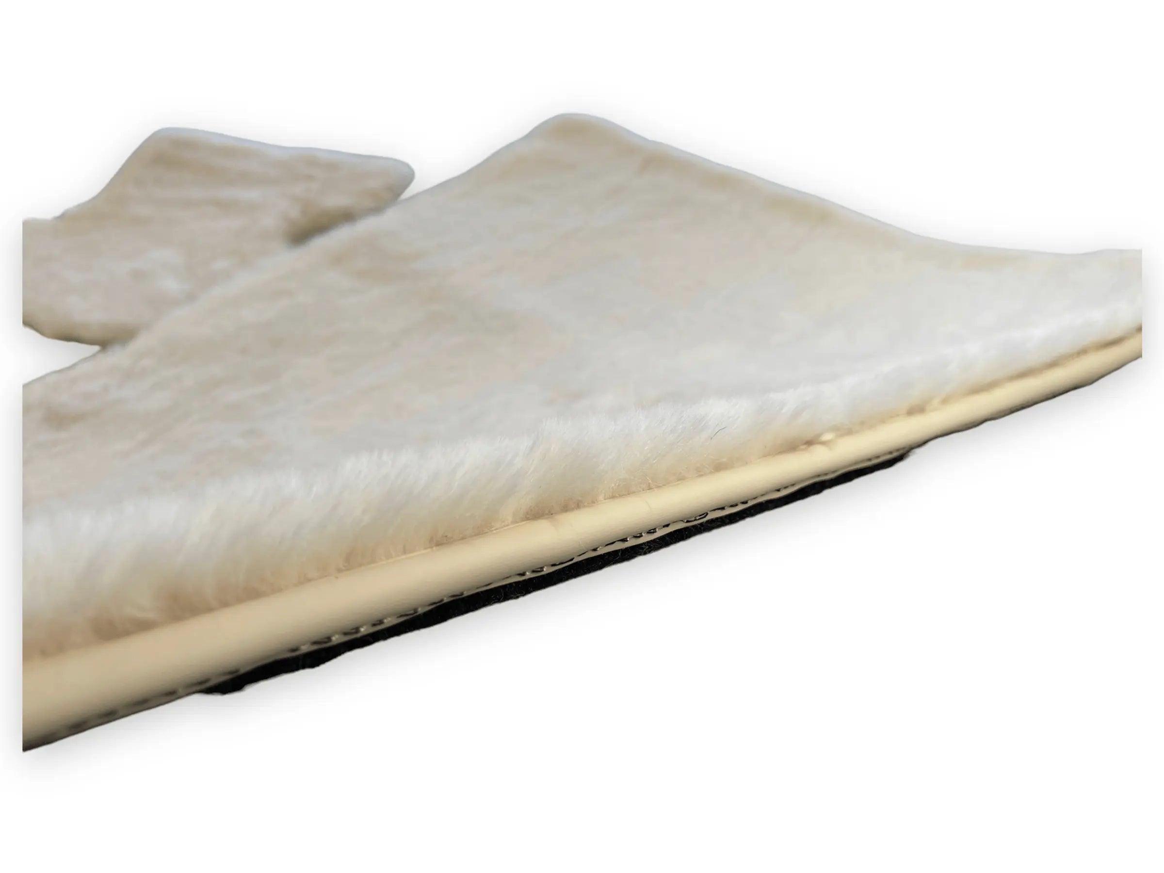 White Sheepskin Floor Mats For Bentley Flying Spur (2005-2013) Er56 Design Brand - AutoWin