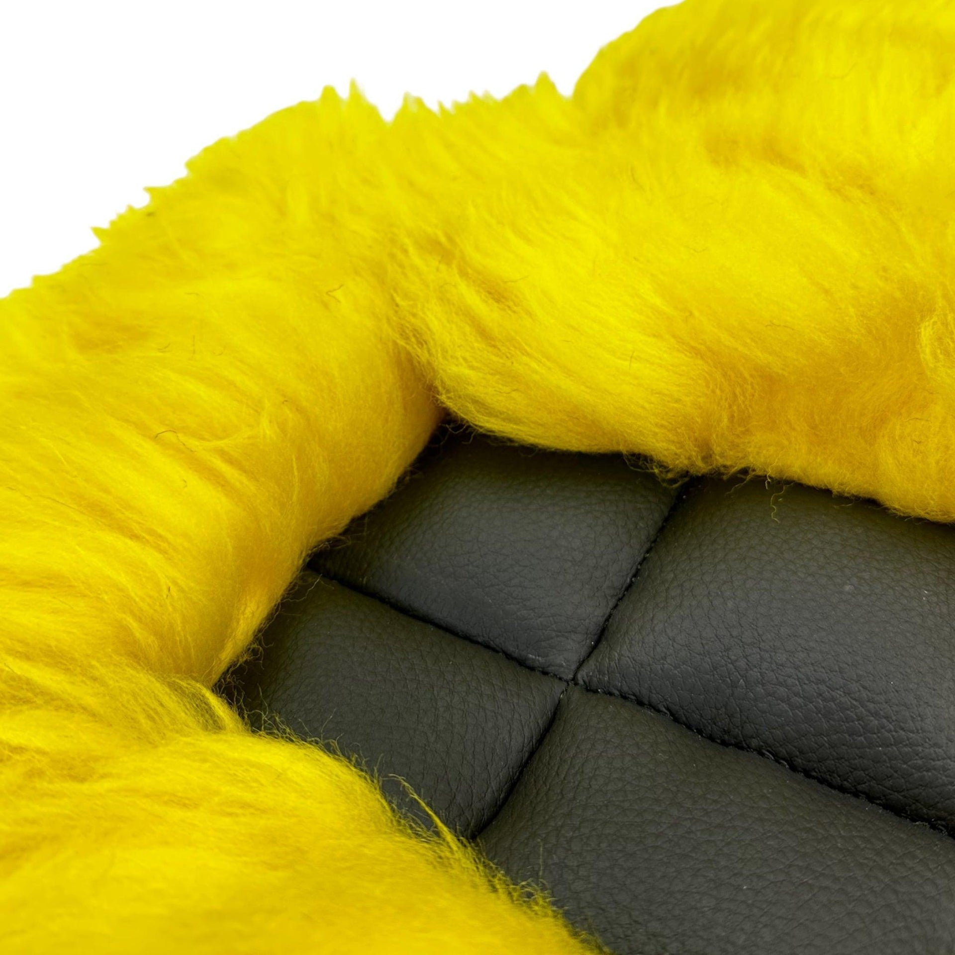 Yellow Sheepskin Floor Mats for Rolls Royce Shadow (1965-1977) ER56 Design Brand - AutoWin