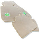 Beige Floor Mats For BMW 7 Series E65 Tailored Set Perfect Fit Green Collection - AutoWin