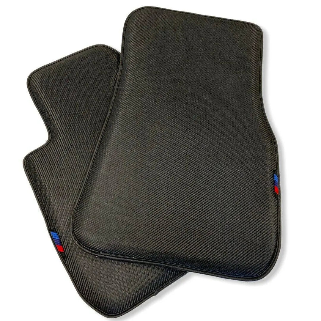 Floor Mats For BMW 3 Series E46 Coupe AutoWin Brand Carbon Fiber Leather - AutoWin
