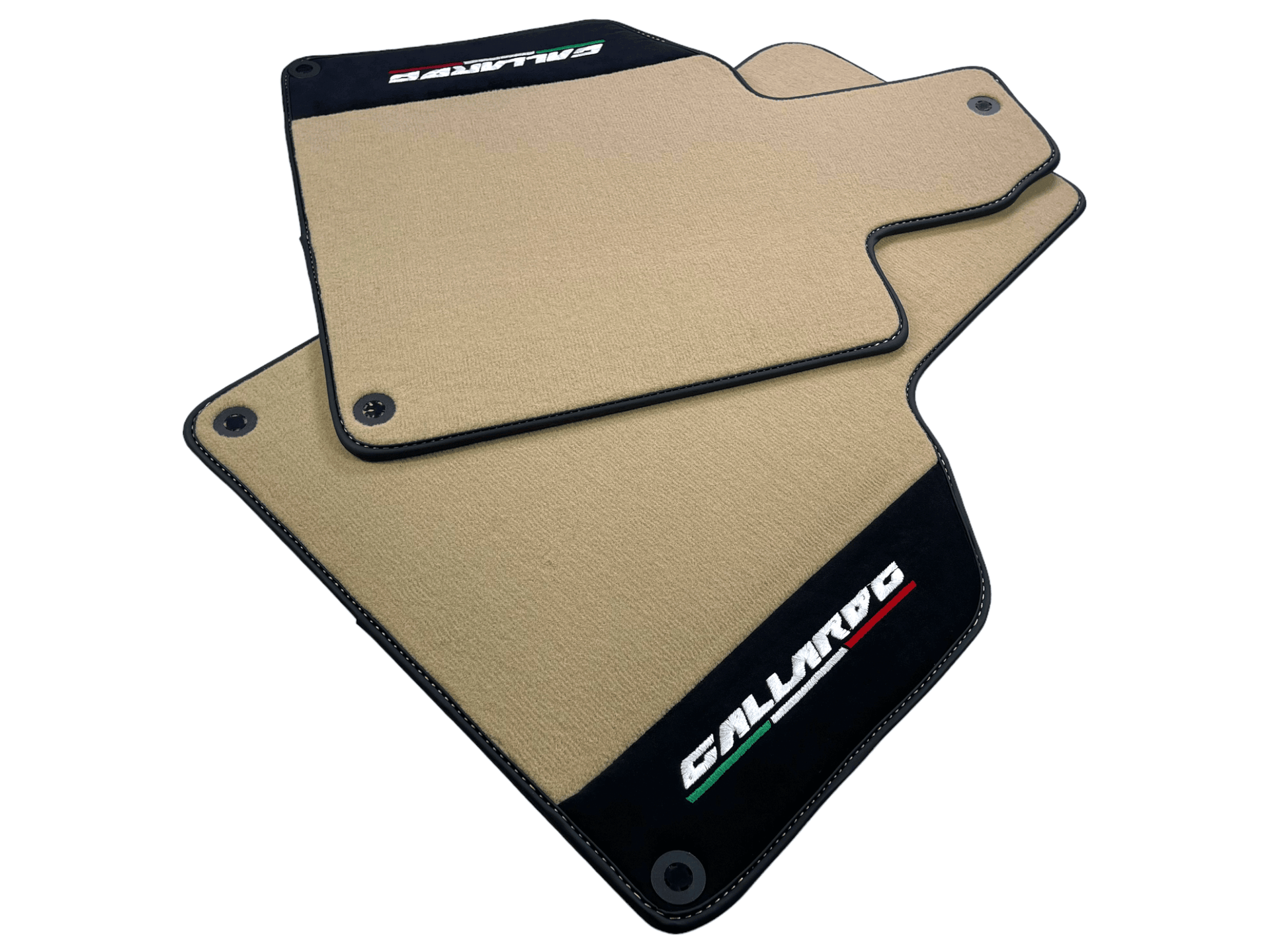 Beige Floor Mats for Lamborghini Gallardo With Alcantara Leather - AutoWin
