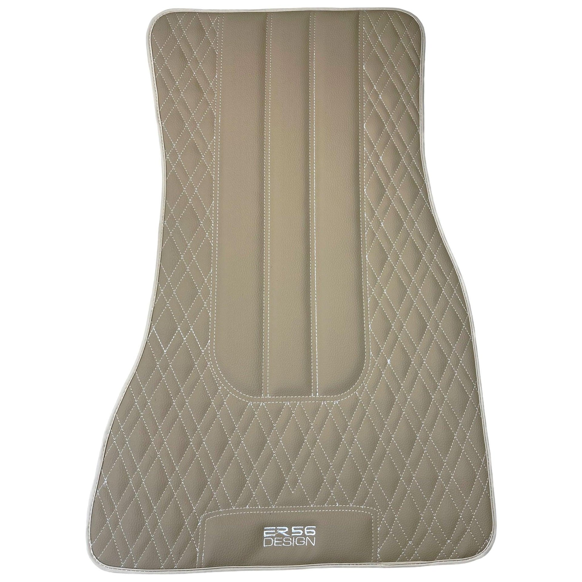 Beige Leather Floor Mats For BMW 3 Series E91 5-door Touring - AutoWin