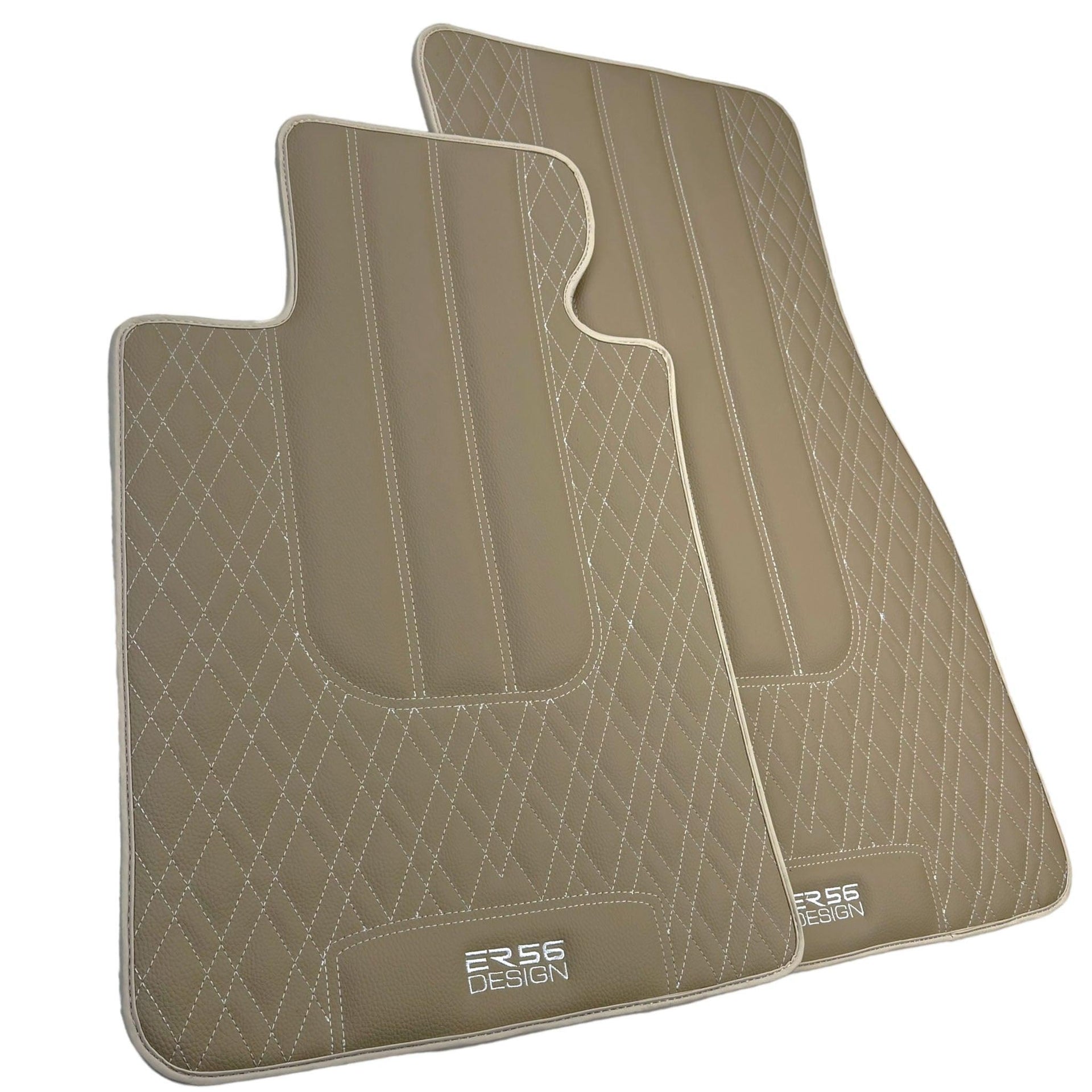 Beige Leather Floor Mats For BMW M5 E28 - AutoWin
