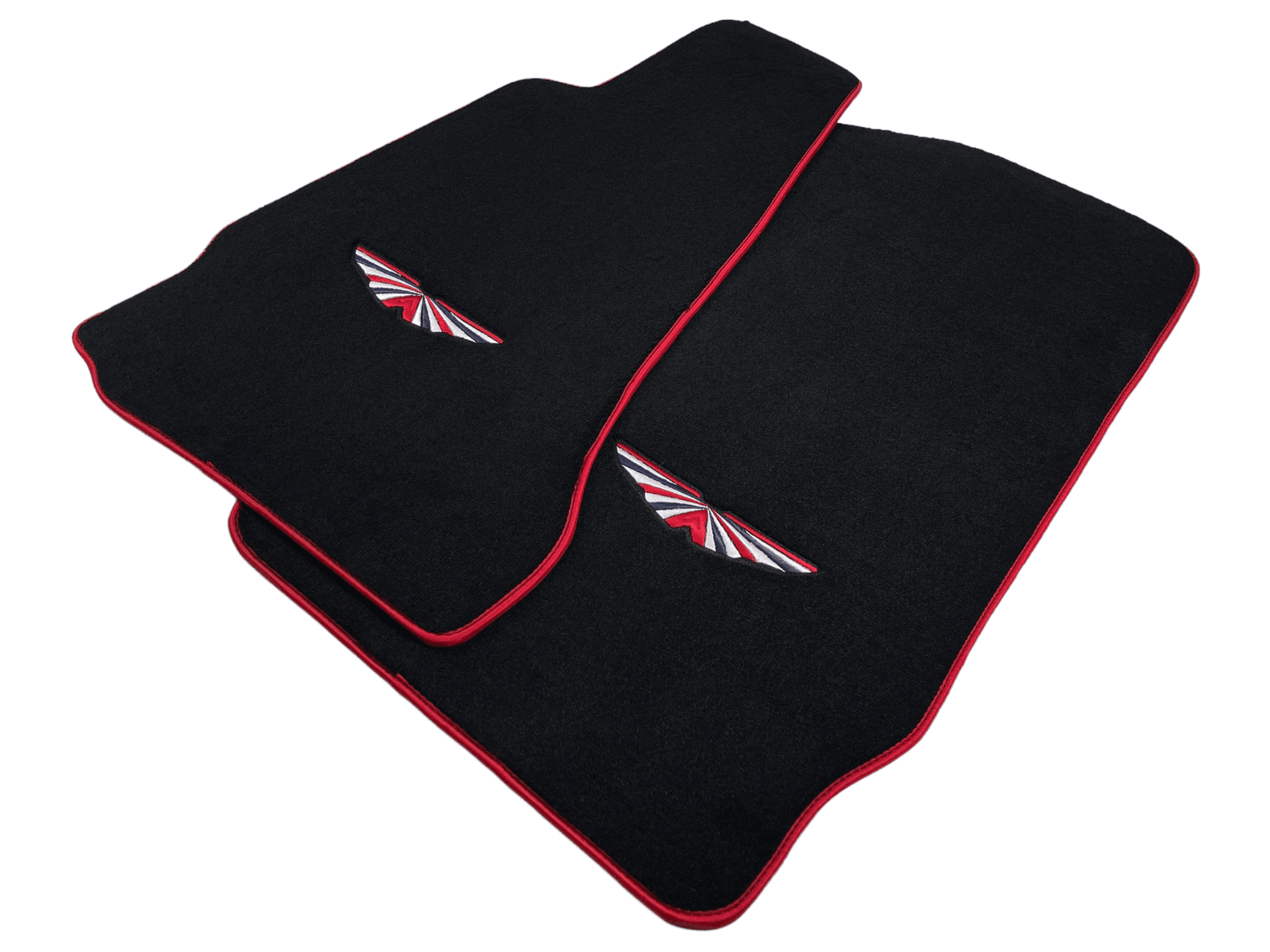 Black Floor Mats For Aston Martin V8 Vantage (2005–2023) Red Trim - AutoWin