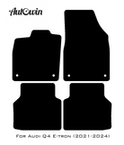 Black Floor Mats for Audi Q4 E-tron (2021-2024) | Fighter Jet Edition - AutoWin