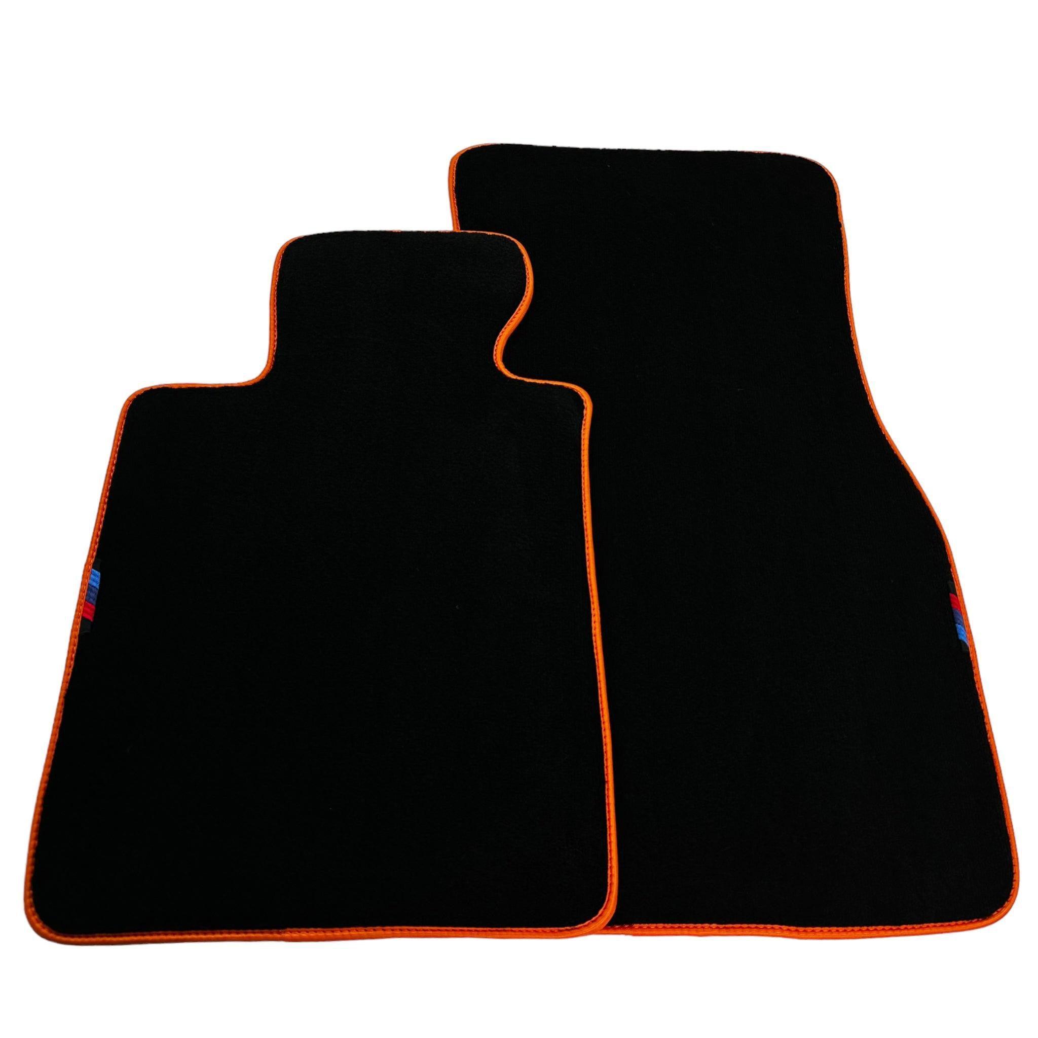 Black Floor Mats For BMW 1 Series F20 | Orange Trim - AutoWin
