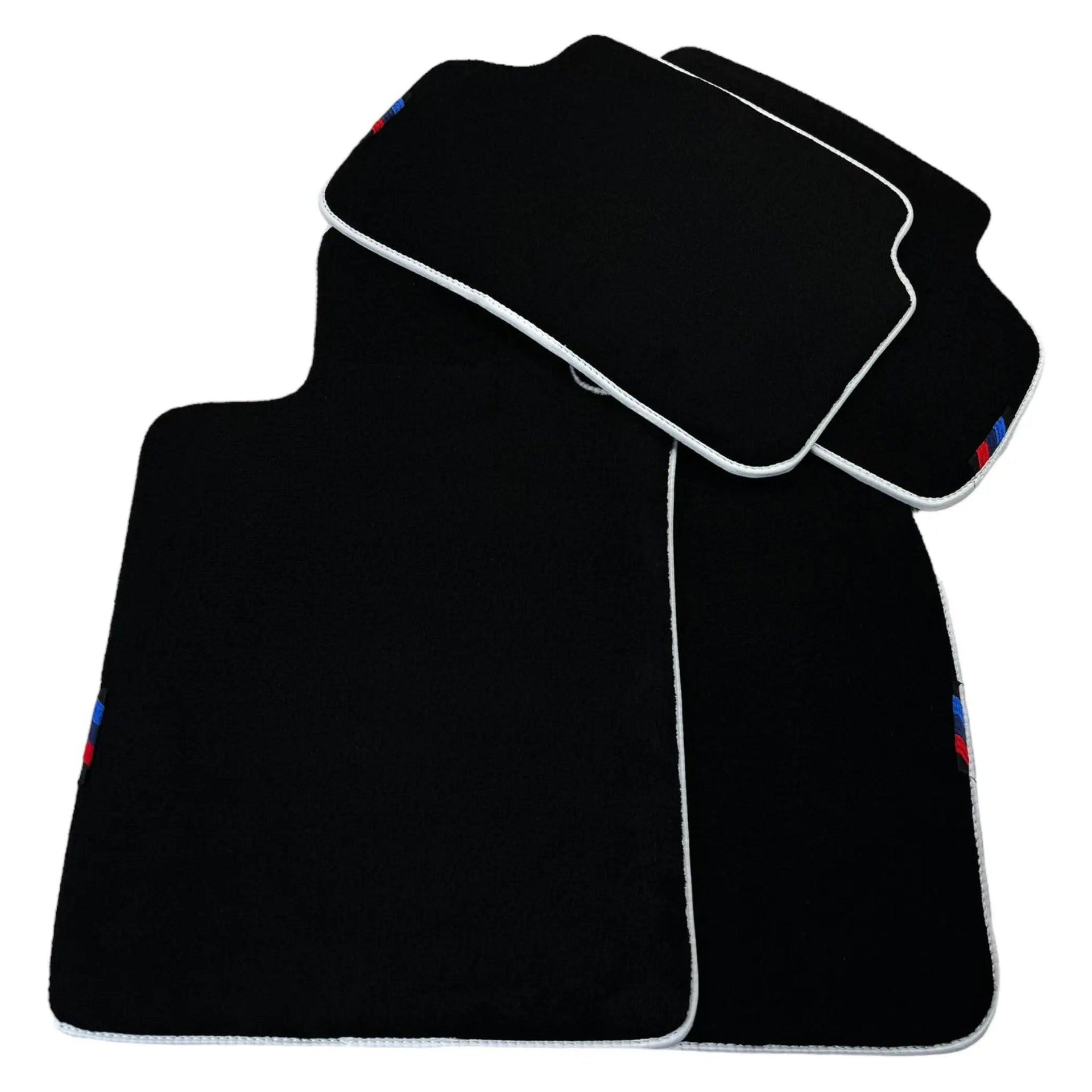 Black Floor Mats For BMW 3 Series G20 | White Trim - AutoWin