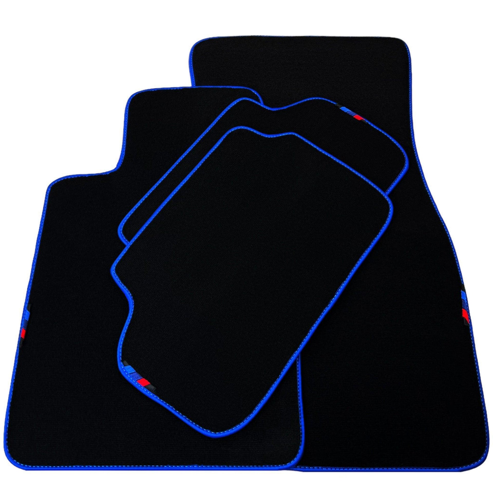 Black Floor Mats For BMW 7 Series G11 | Blue Trim AutoWin Brand - AutoWin