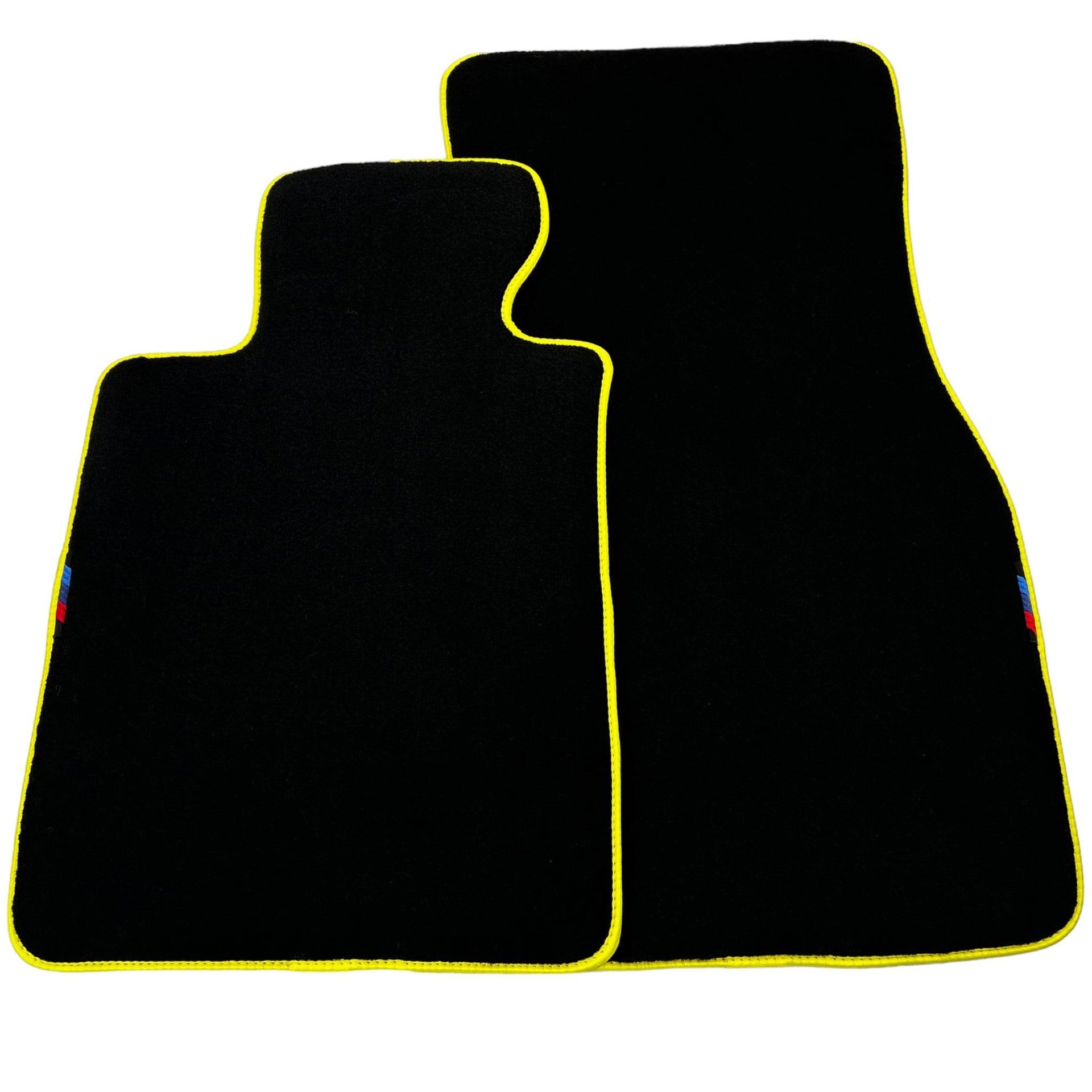 Black Floor Mats For BMW X3M Series F97 | Yellow Trim - AutoWin
