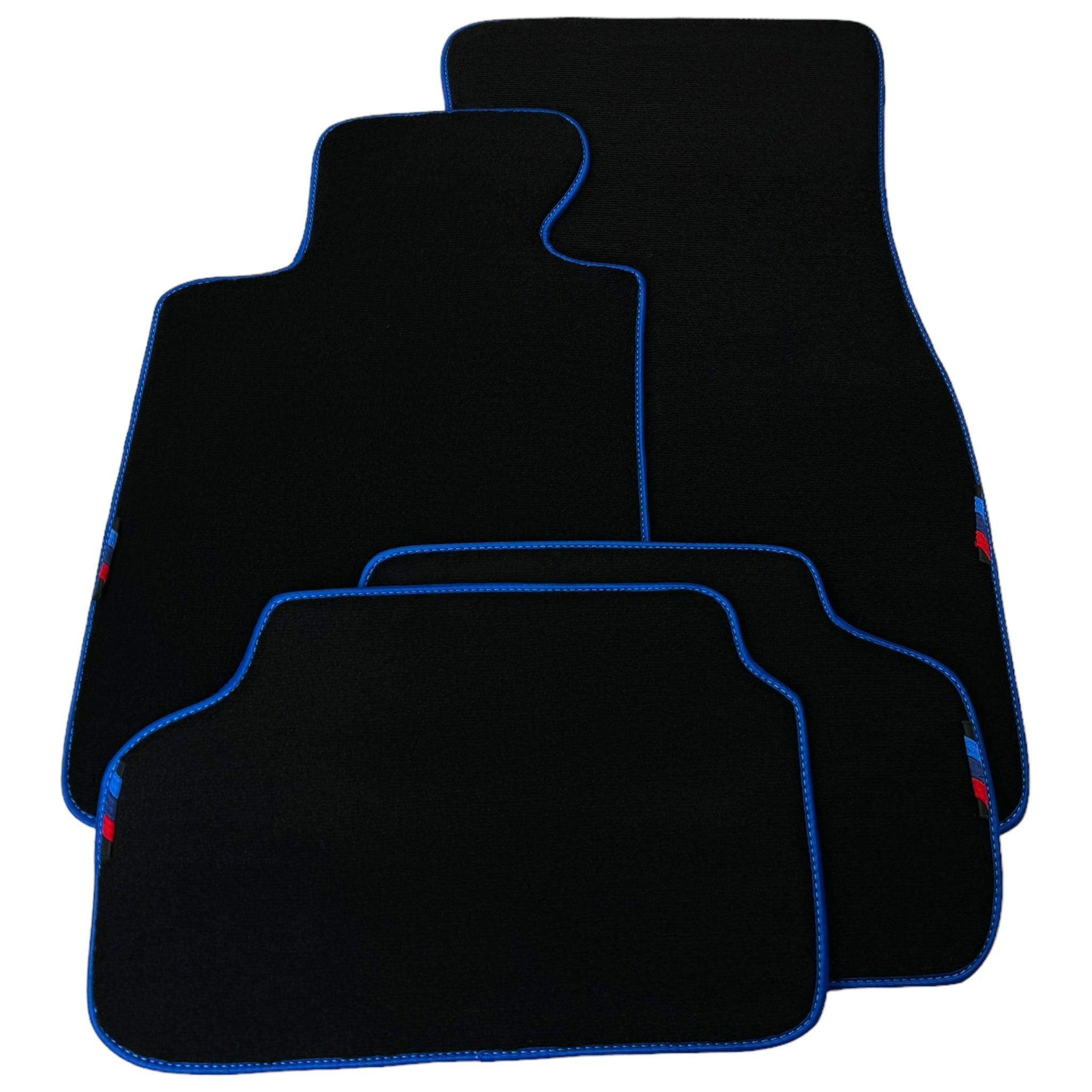 Black Floor Mats for BMW iX (2022-2024) | Blue Trim - AutoWin