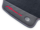 Black Floor Mats For Ferrari F8 Tributo 2019-2022 With Alcantara Leather - AutoWin