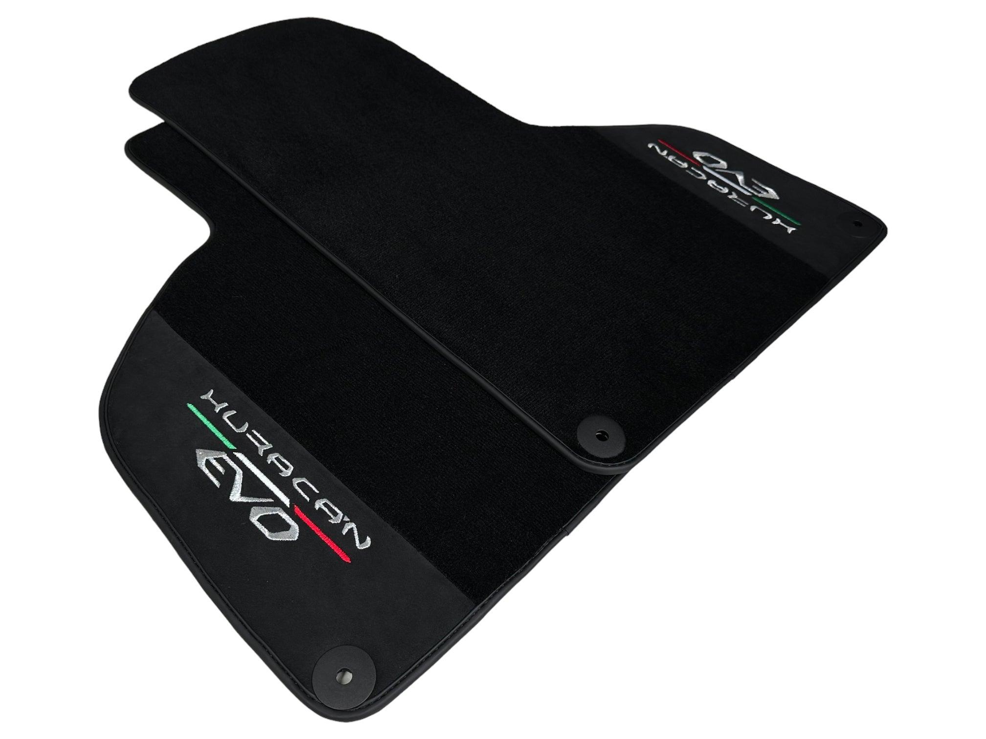 Lamborghini Huracan EVO (2014-2023): Black Leather Floor Mats