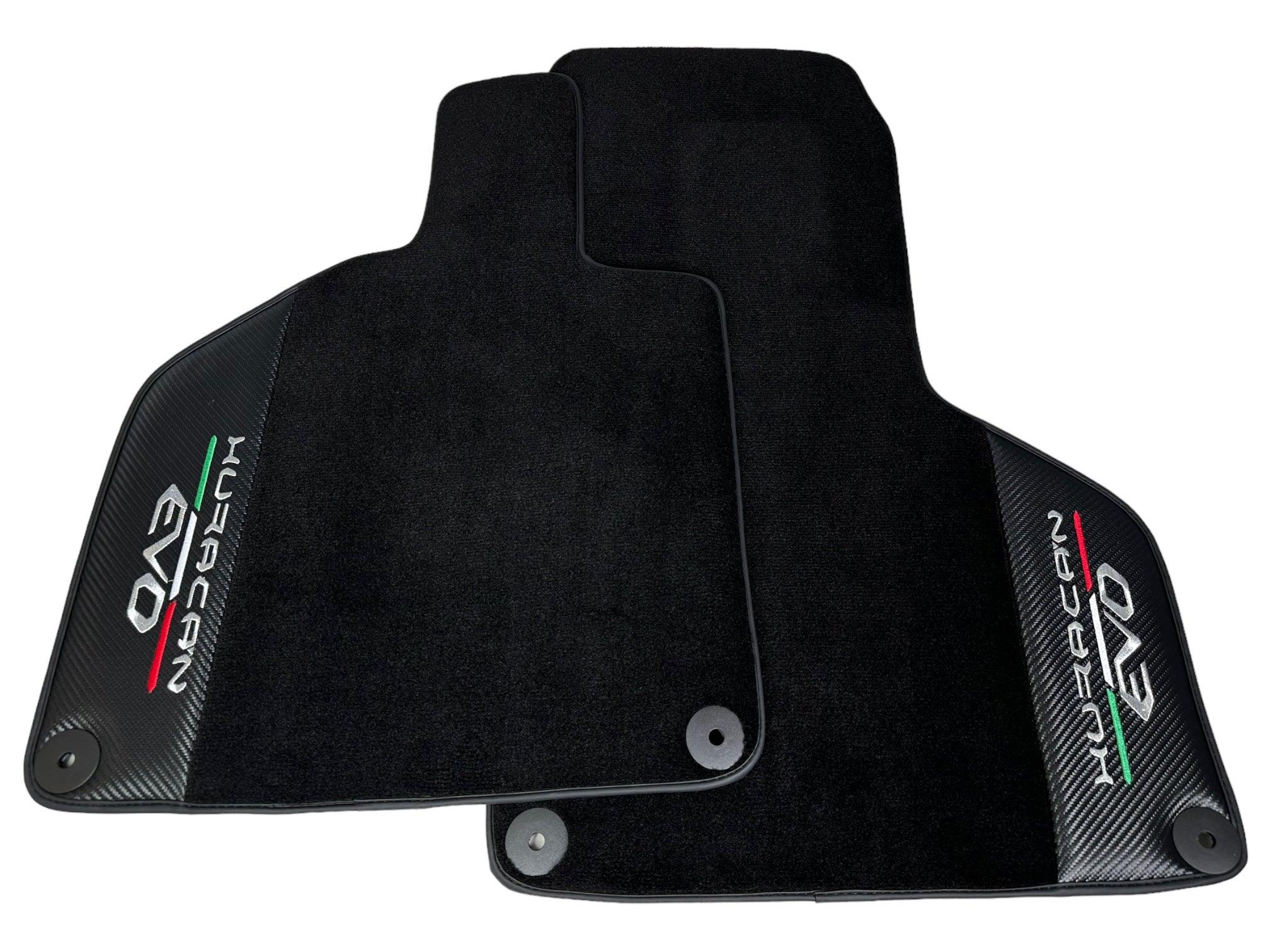 Huracan EVO (2014-2023): Black Mats with Carbon Fiber Borders