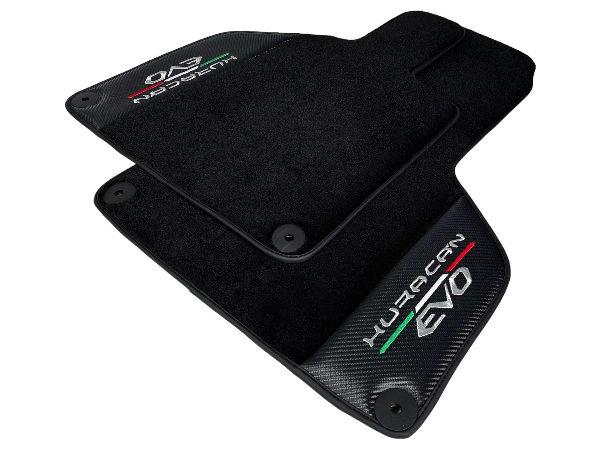 Huracan EVO (2014-2023): Black Mats with Carbon Fiber Borders