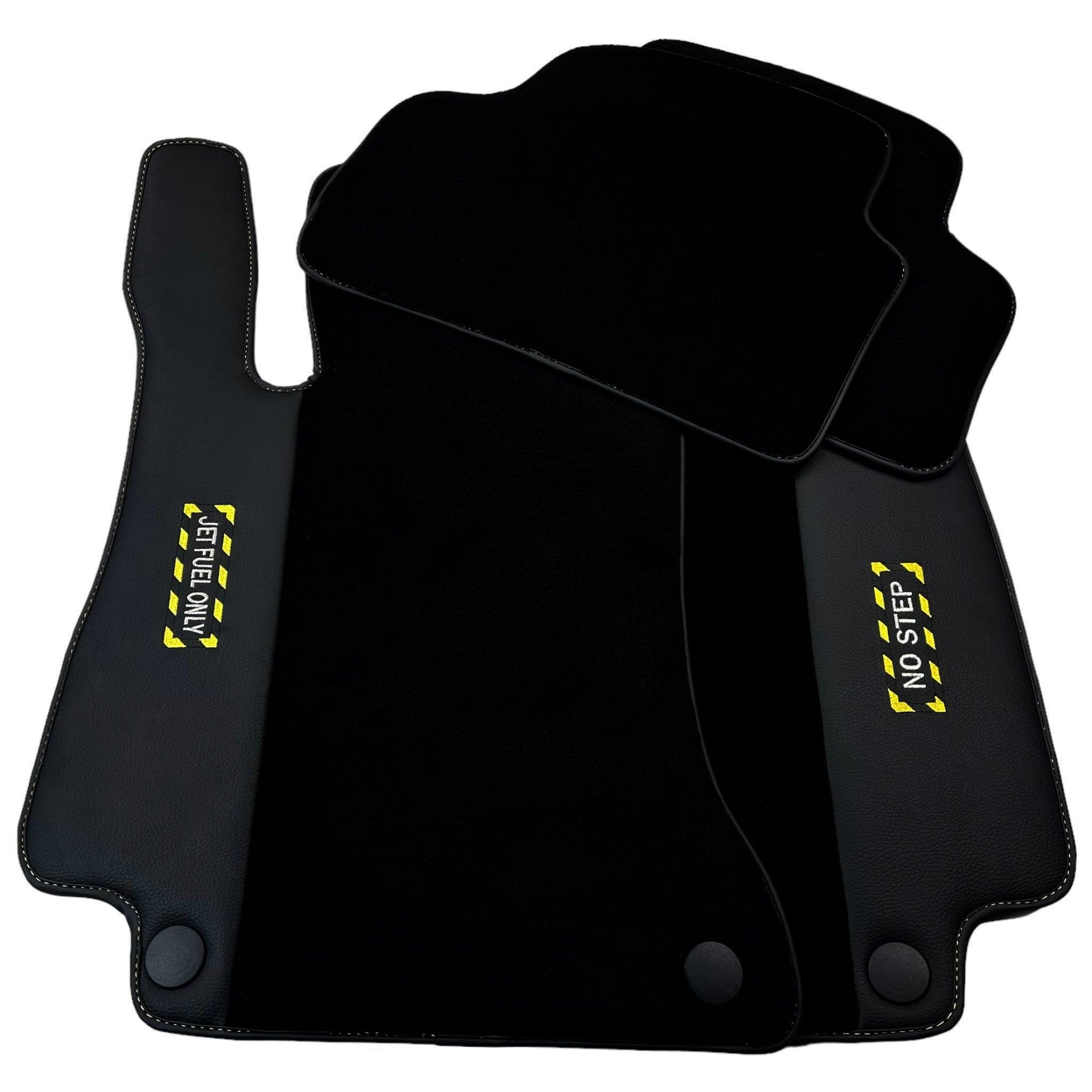 Black Floor Mats For Mercedes Benz CLA-Class C118 Coupe (2020-2023) Hybrid | Fighter Jet Edition - AutoWin