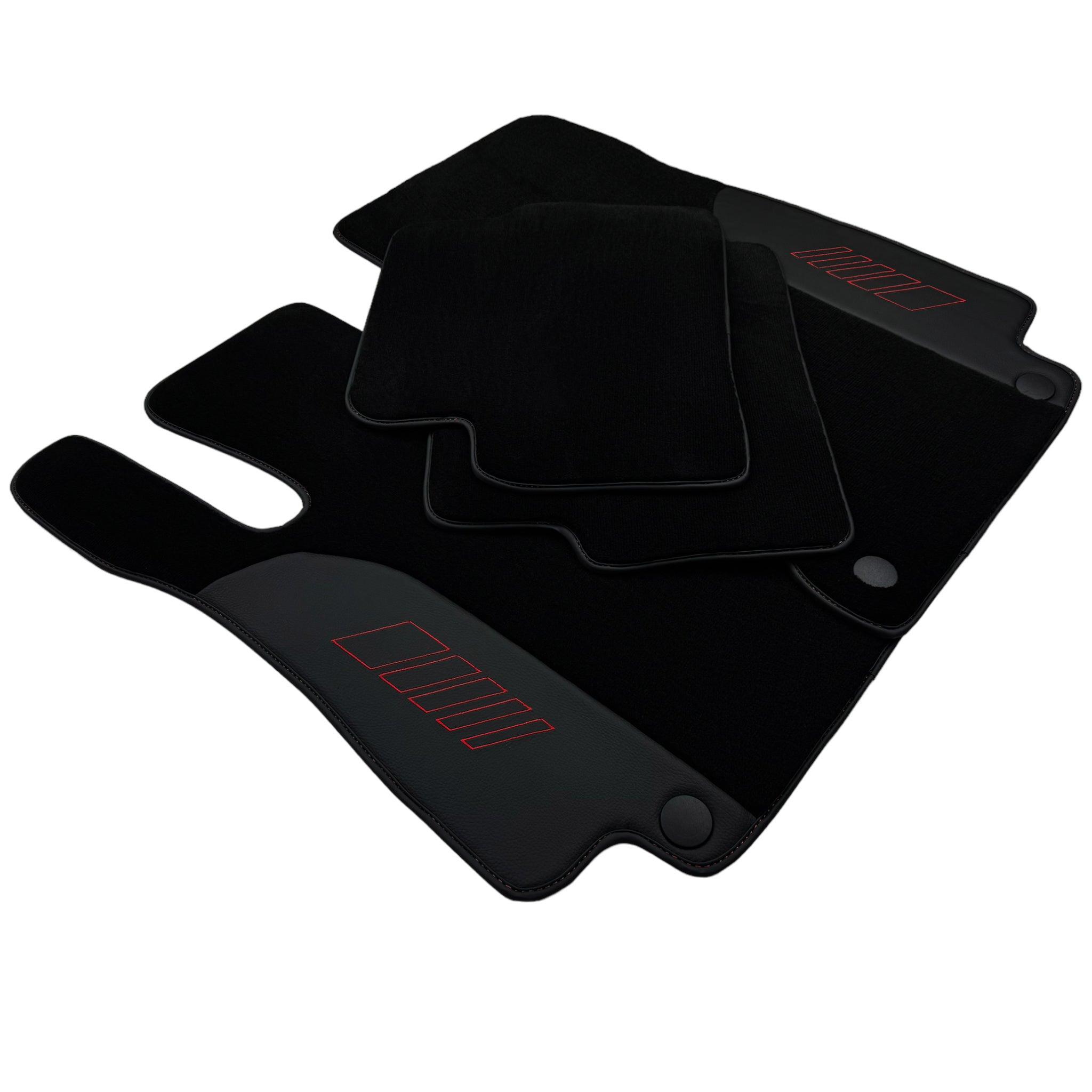 Black Floor Mats For Mercedes Benz E-Class C207 Coupe Facelift (2013-2017) | AutoWin Edition - AutoWin